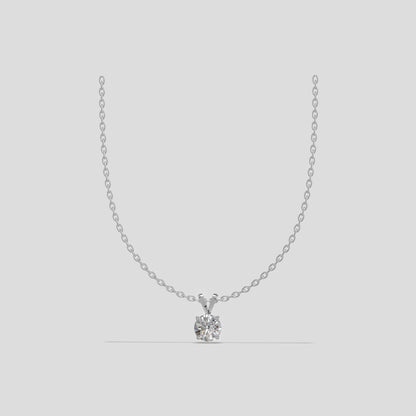 Radiant Solitaire Diamond Pendant Gold