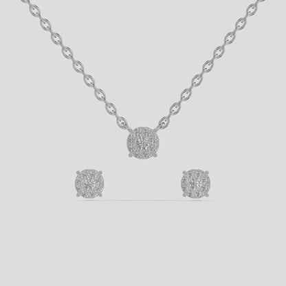 Petal Halo Blossom Trio Set Silver