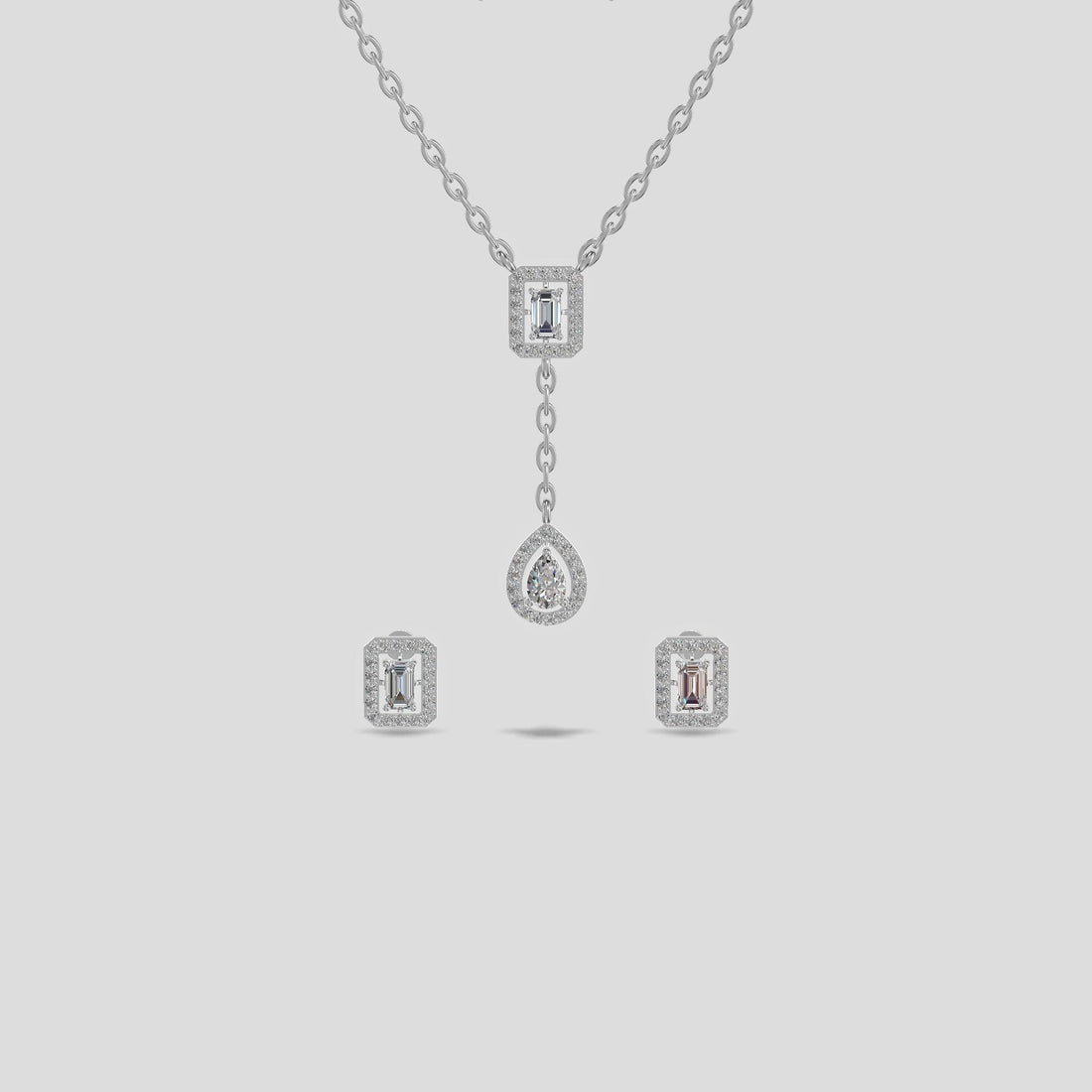 Cascade Duo Necklace Silver