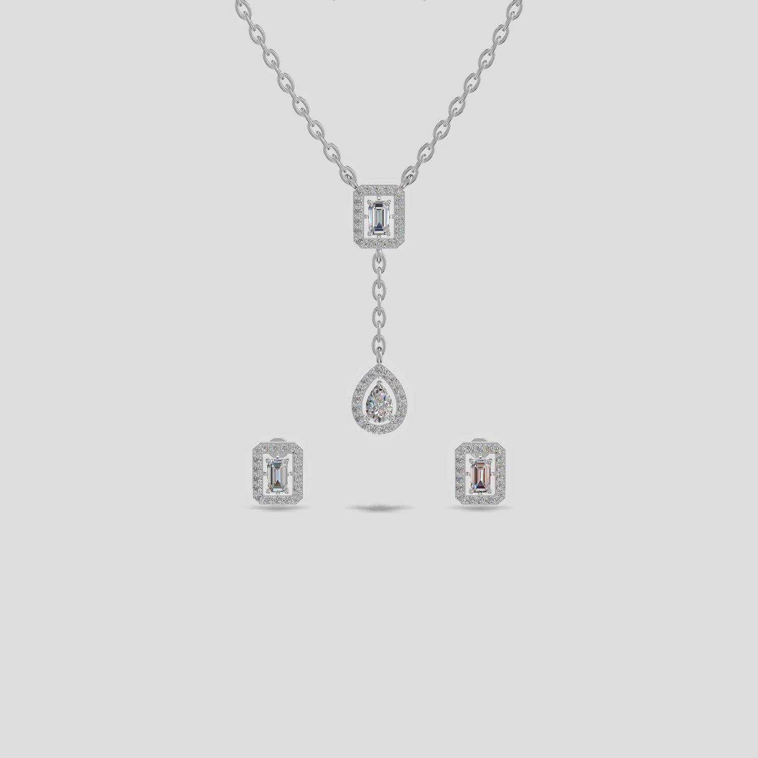 Cascade Duo Necklace Silver
