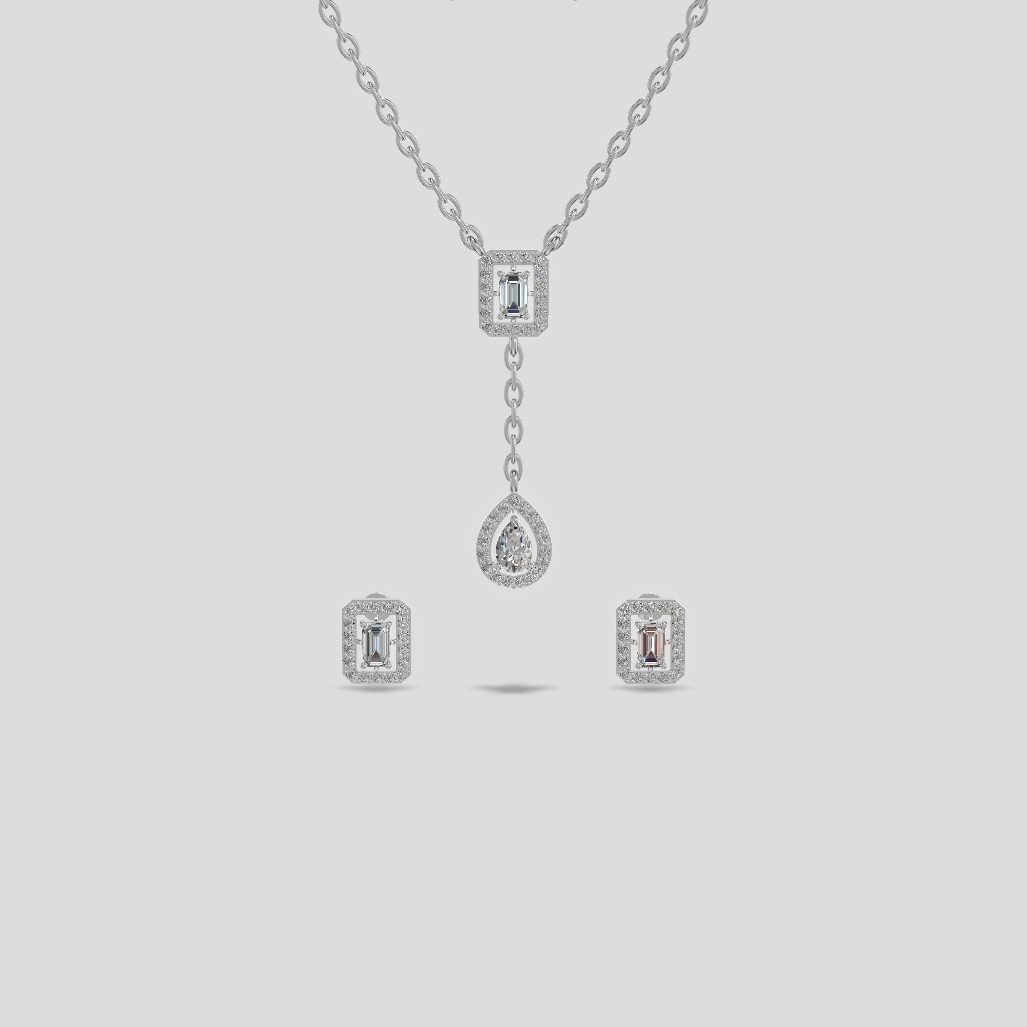 Cascade Duo Necklace Silver