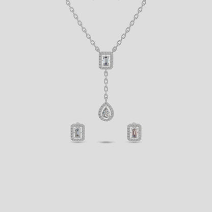 Cascade Duo Necklace Silver