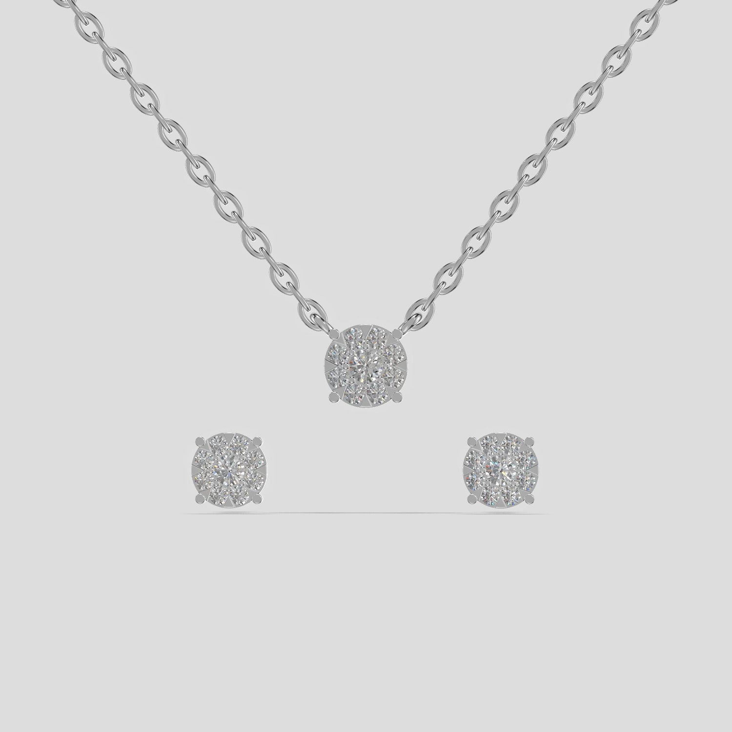 Petal Halo Blossom Trio Set Platinum