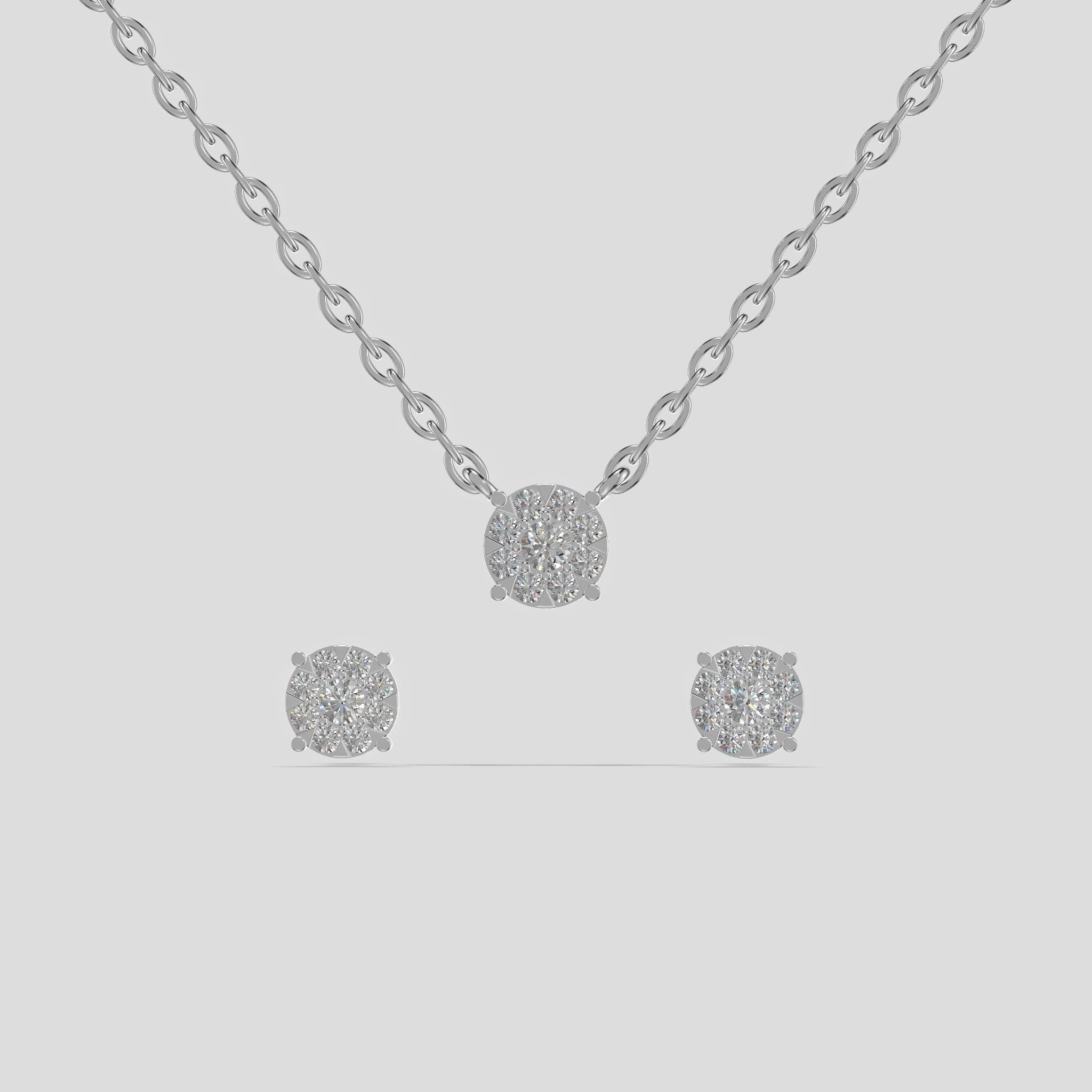 Petal Halo Blossom Trio Set Platinum