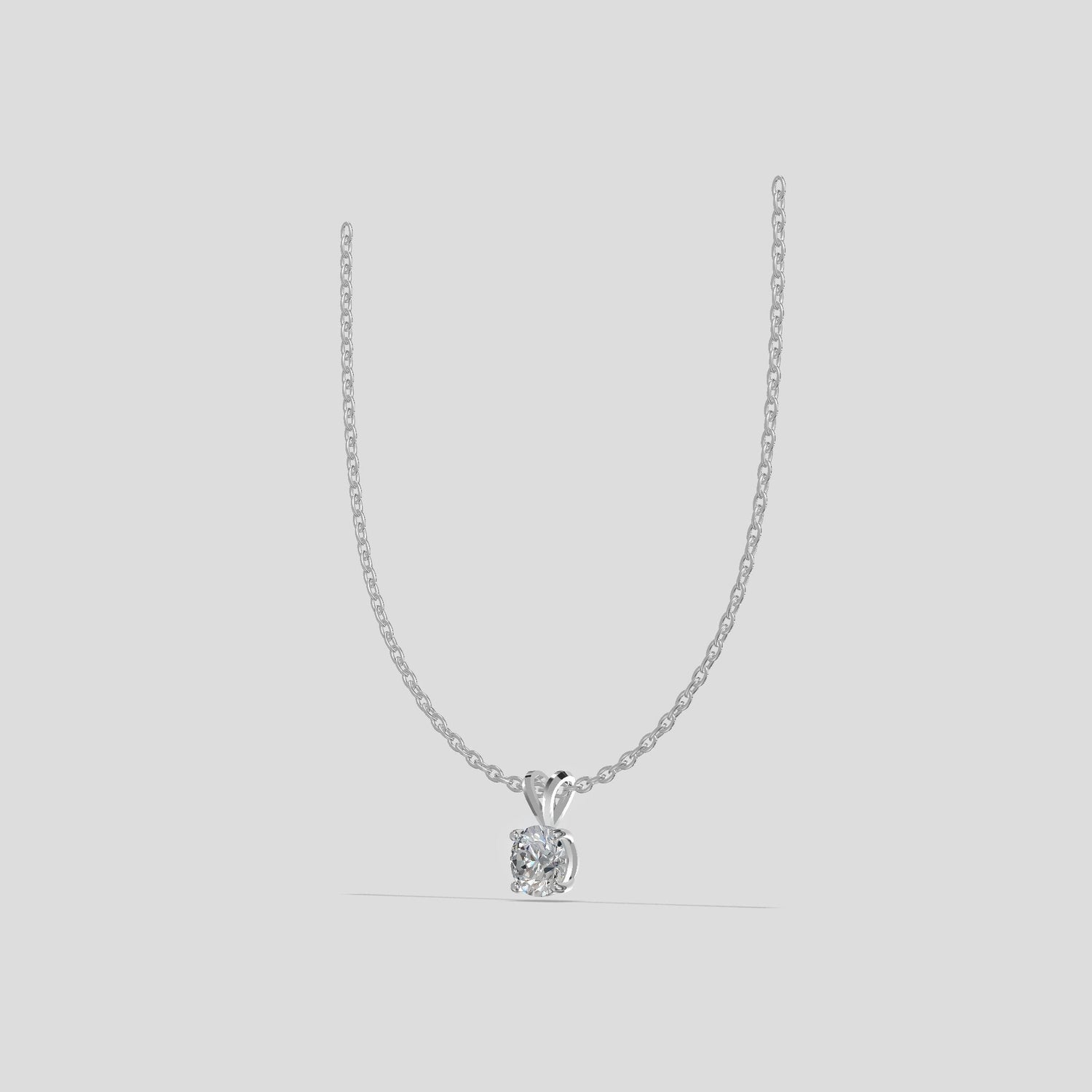 Radiant Solitaire Diamond Pendant Gold