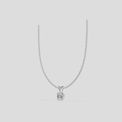 Radiant Solitaire Diamond Pendant Gold