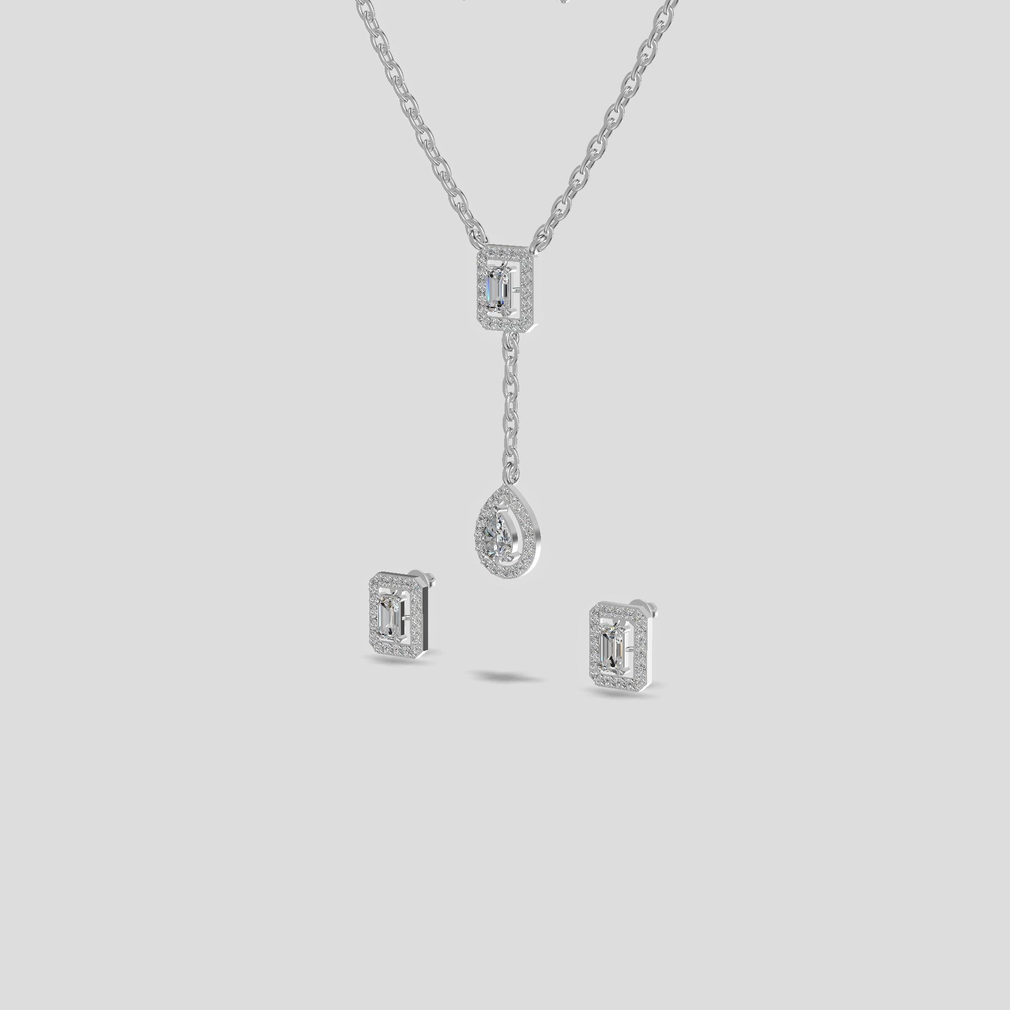 Cascade Duo Necklace Silver