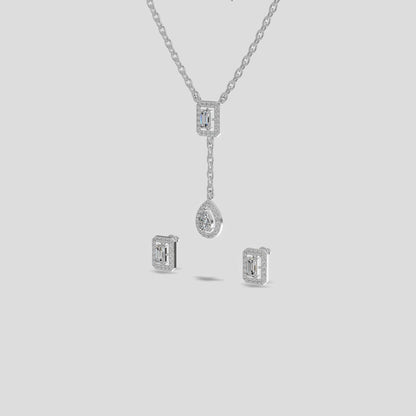 Cascade Duo Necklace Platinum