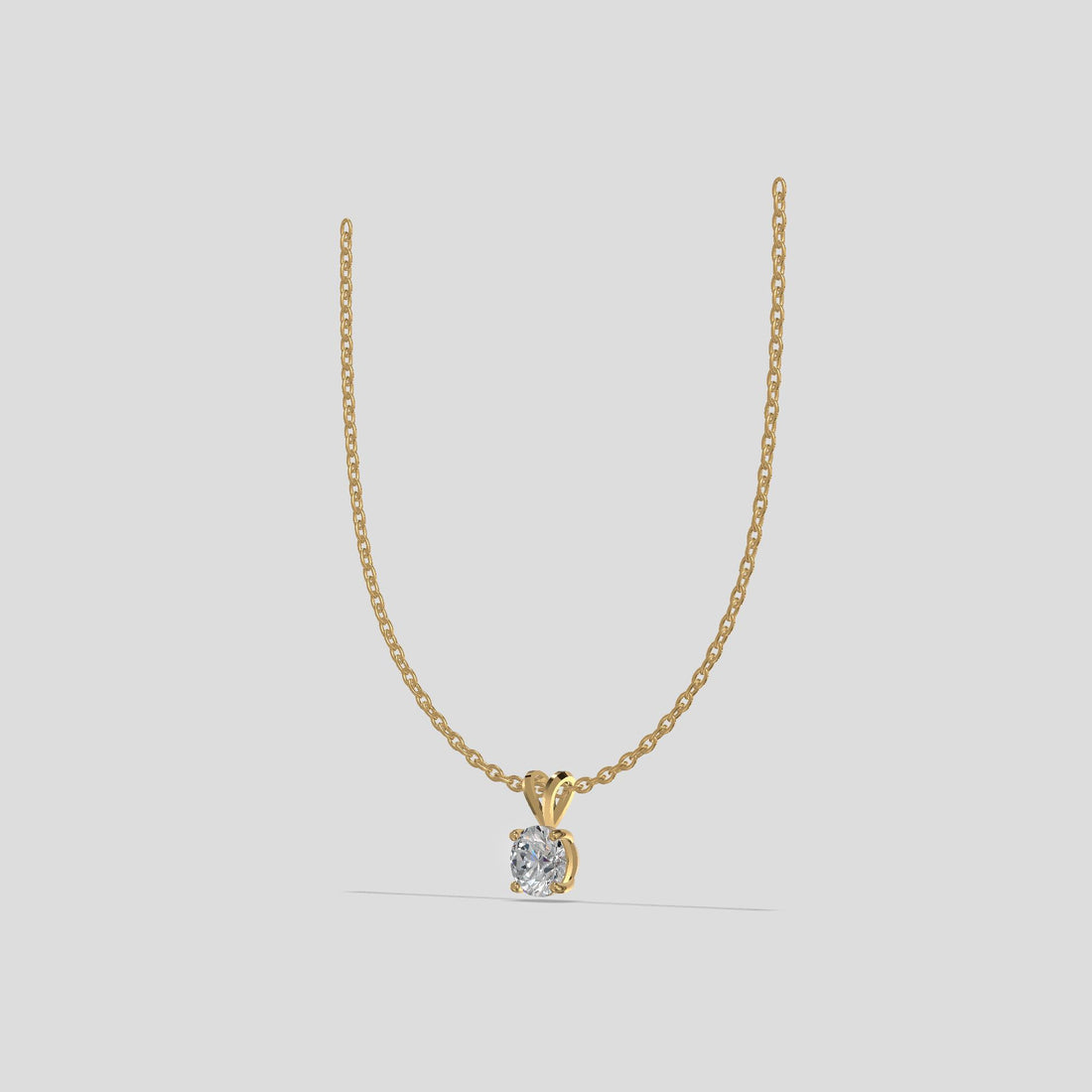 Radiant Solitaire Diamond Pendant Gold