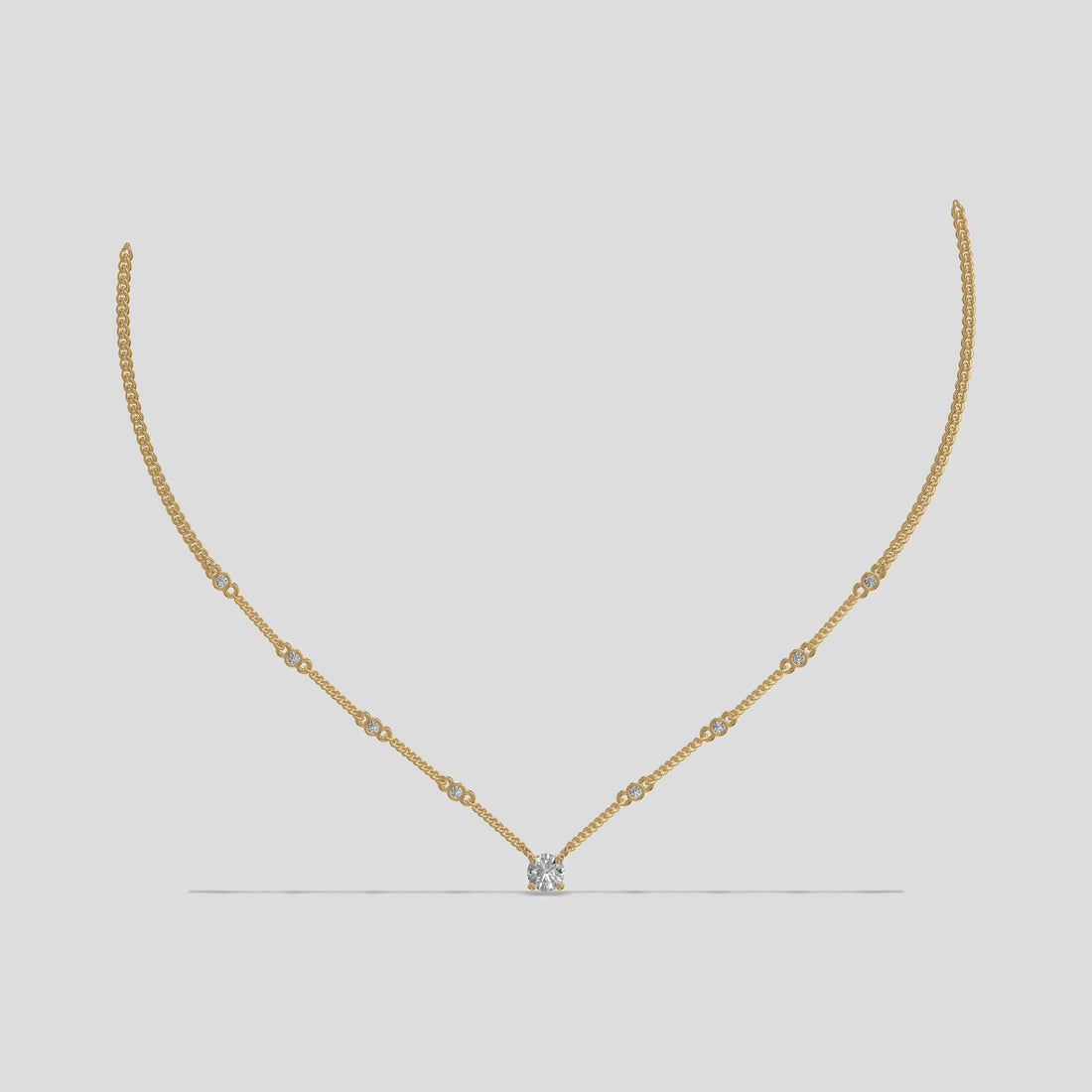 Celeste V – Minimalist Drop Necklace Gold