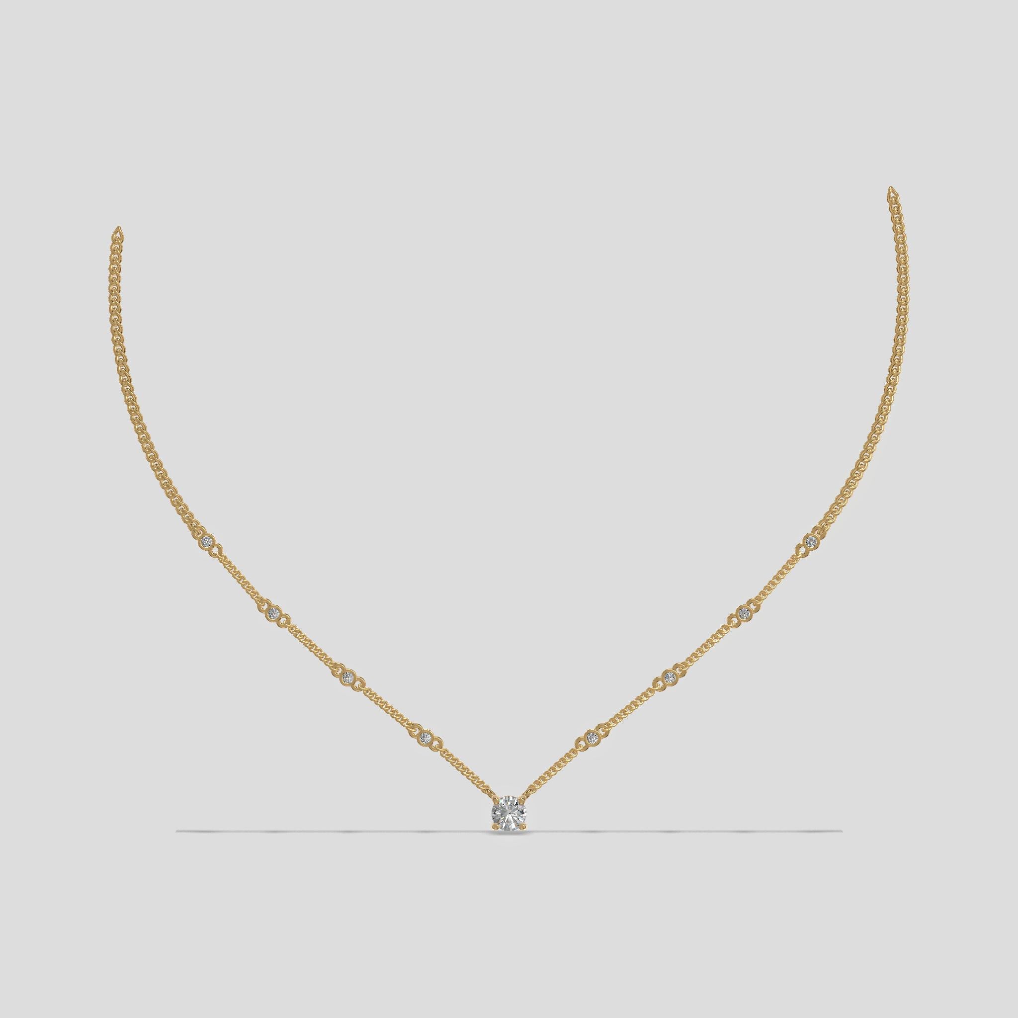 Celeste V – Minimalist Drop Necklace Gold