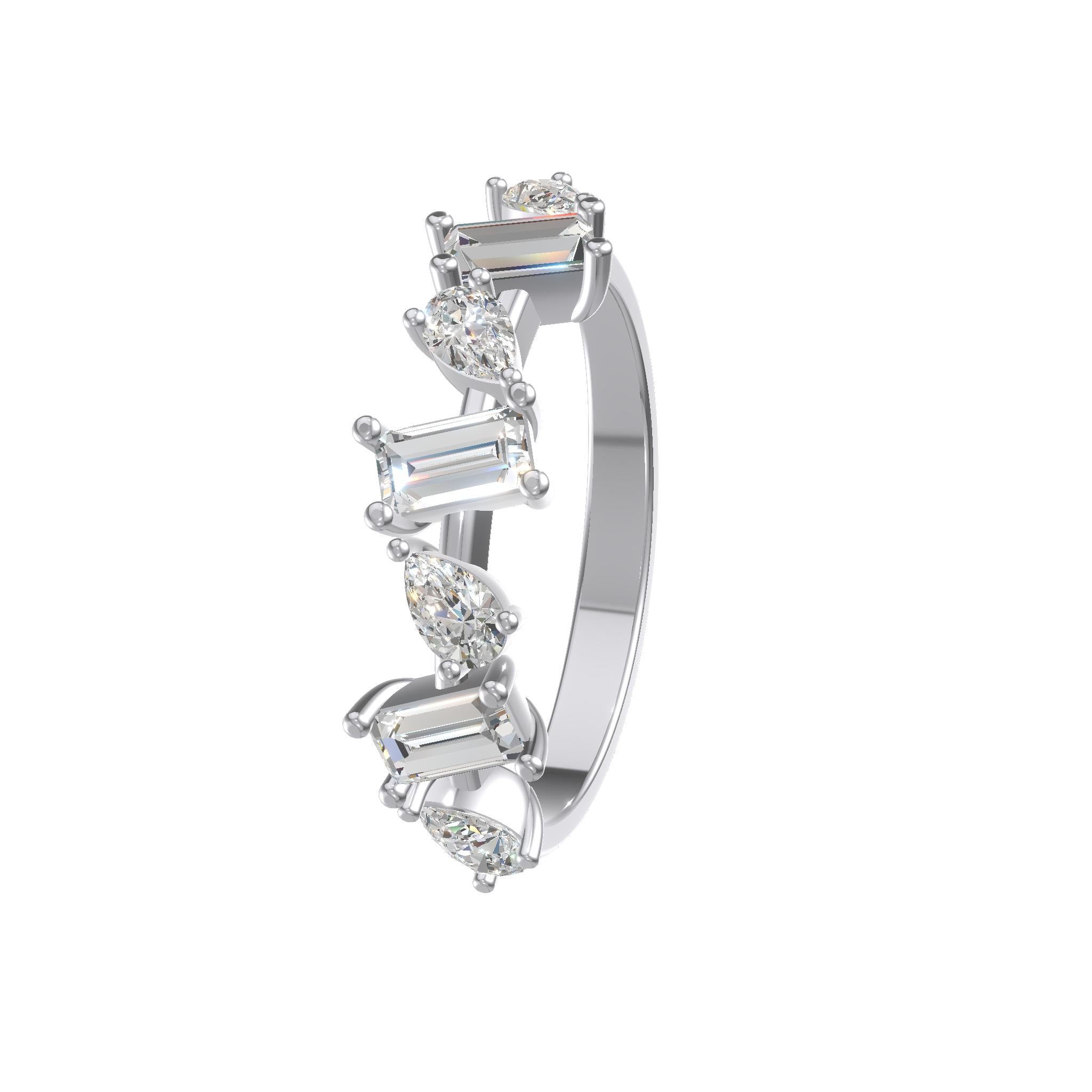 Celestia Dual-Cut Diamond Ring Platinum