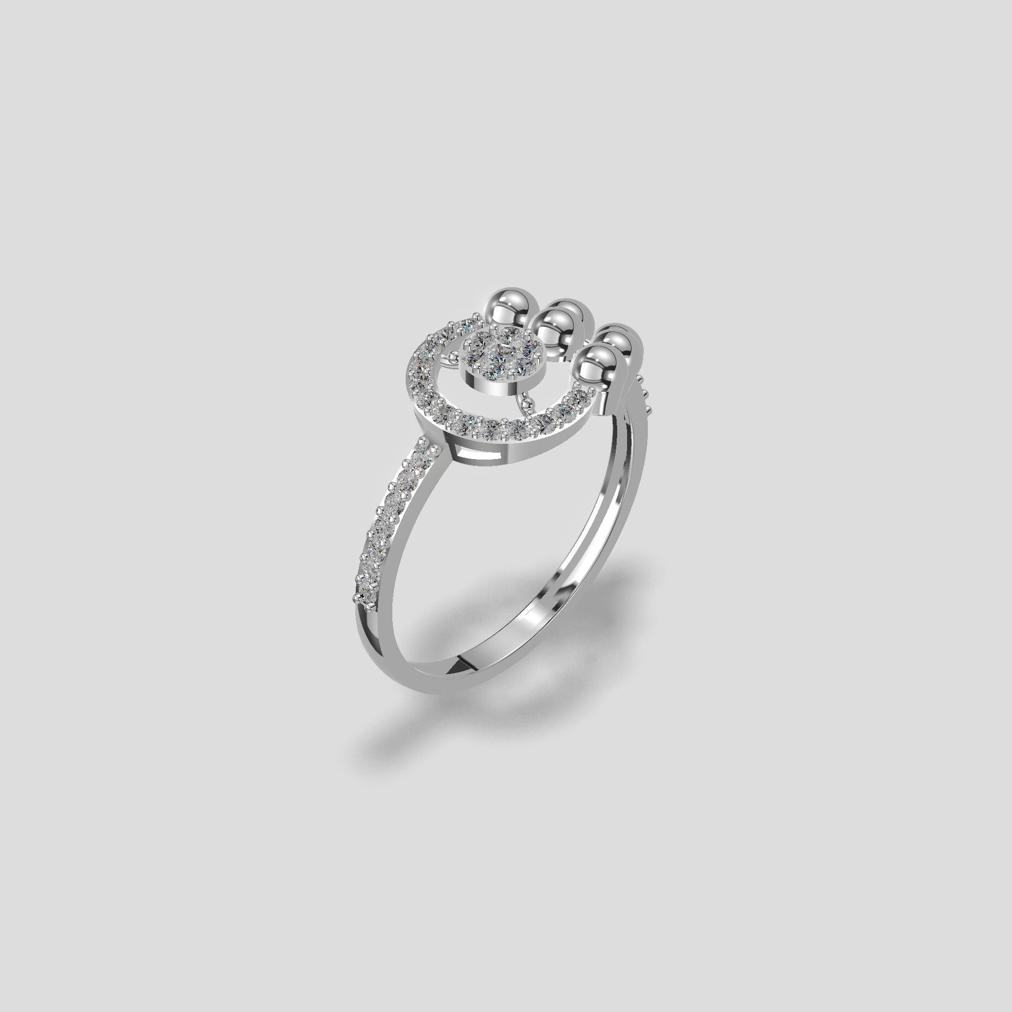 Aurelia Orbit Diamond Ring Gold