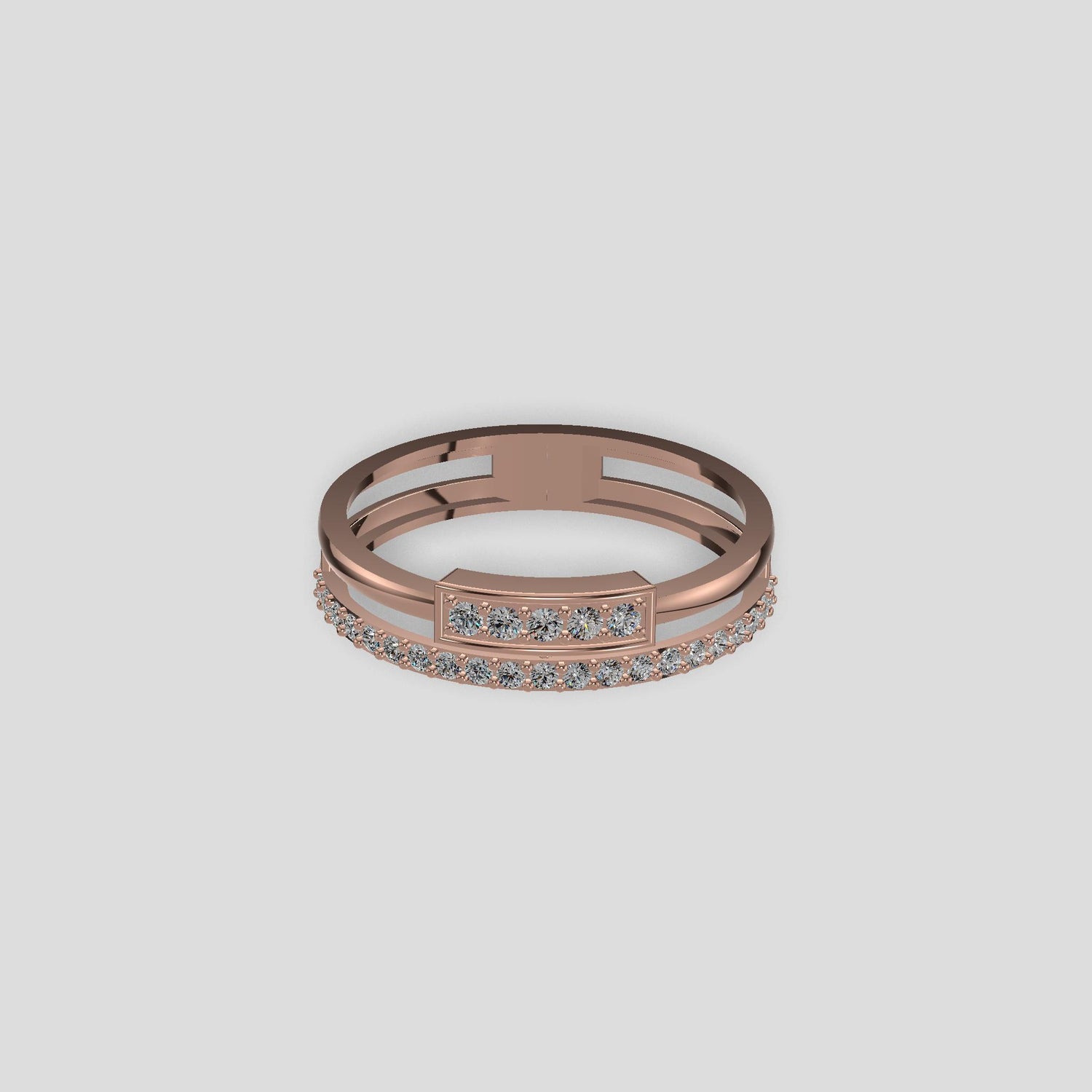 Linea Luxe Diamond Band Ring Gold