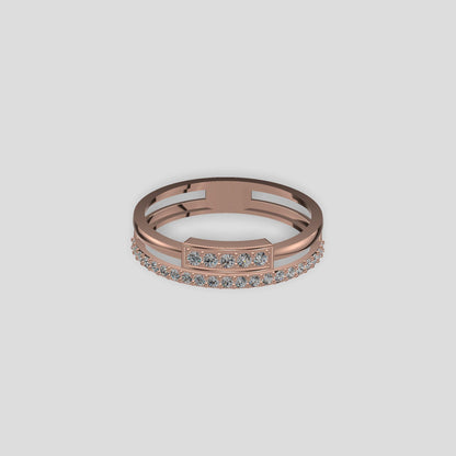 Linea Luxe Diamond Band Ring Gold