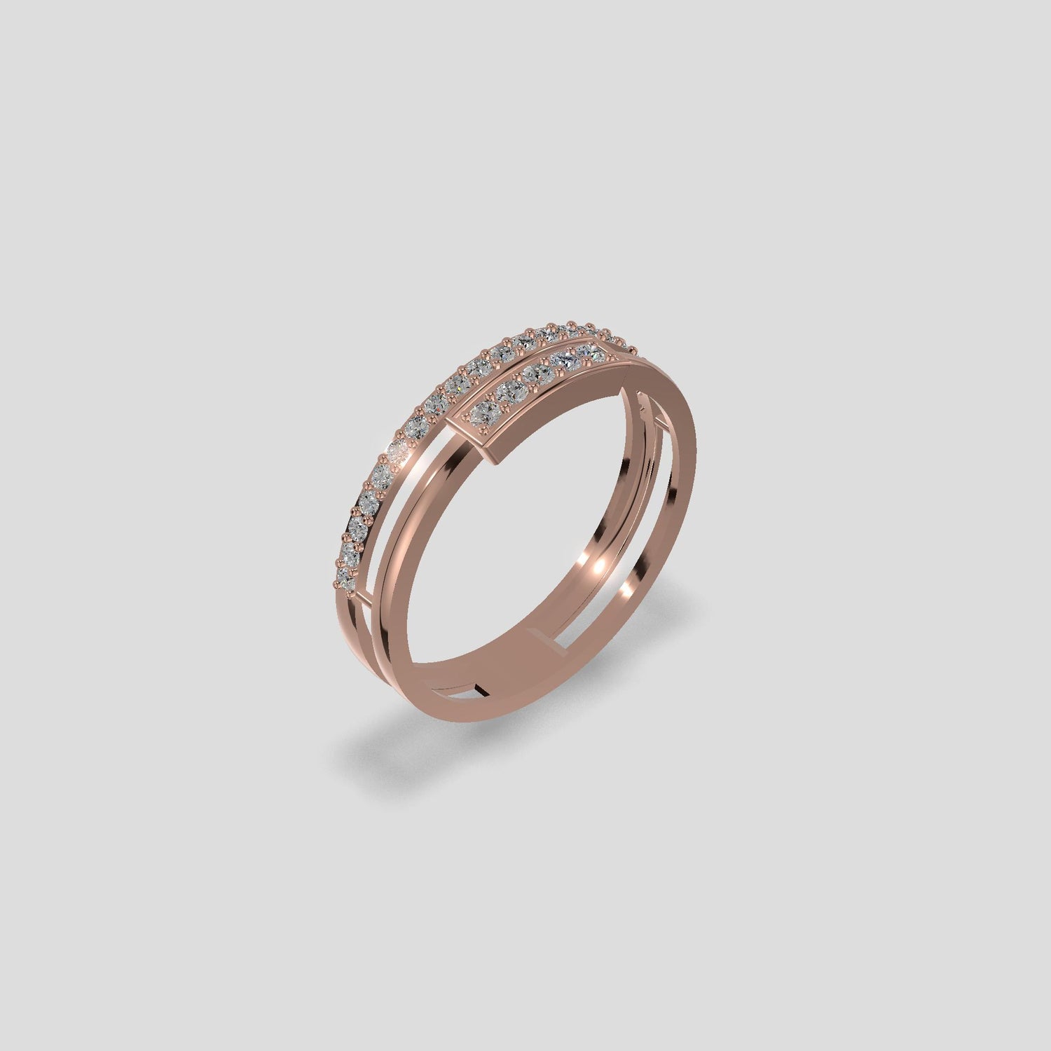 Linea Luxe Diamond Band Ring Gold
