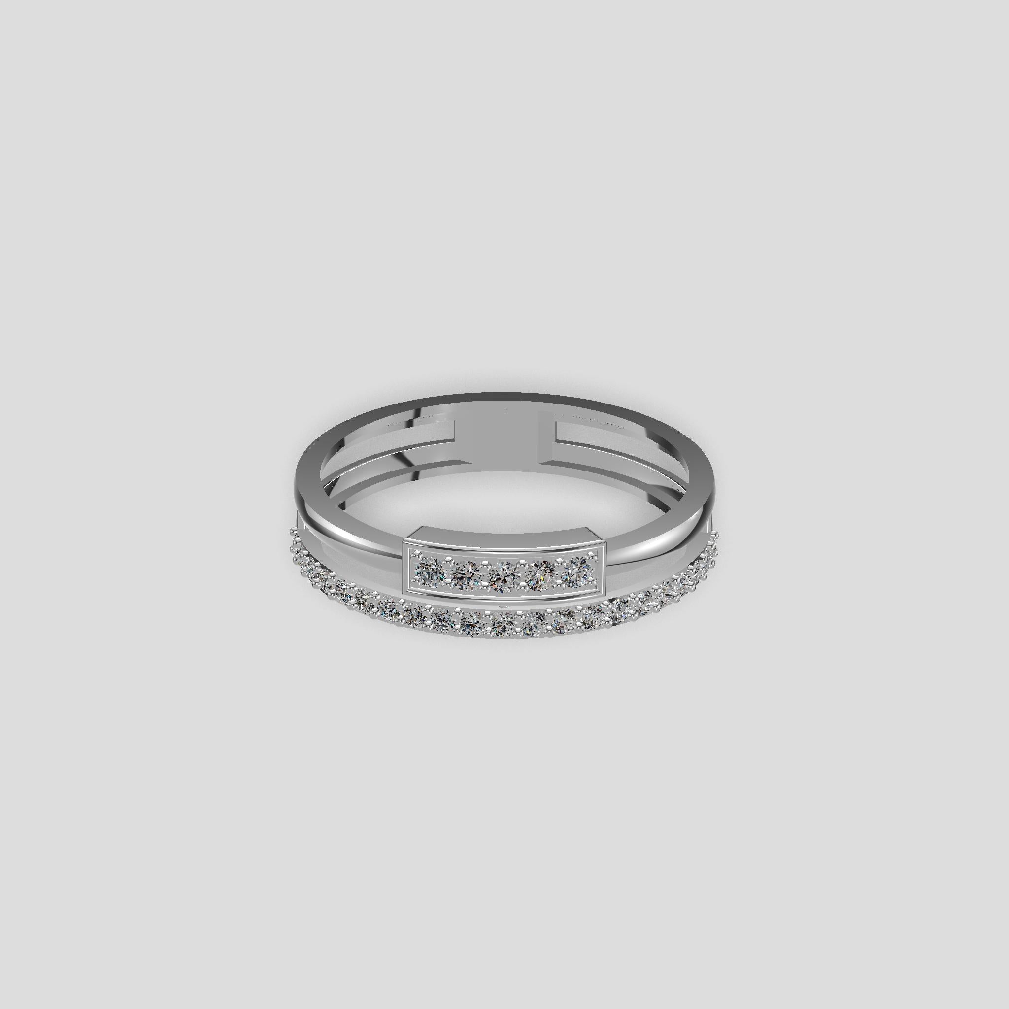 Linea Luxe Diamond Band Ring Gold