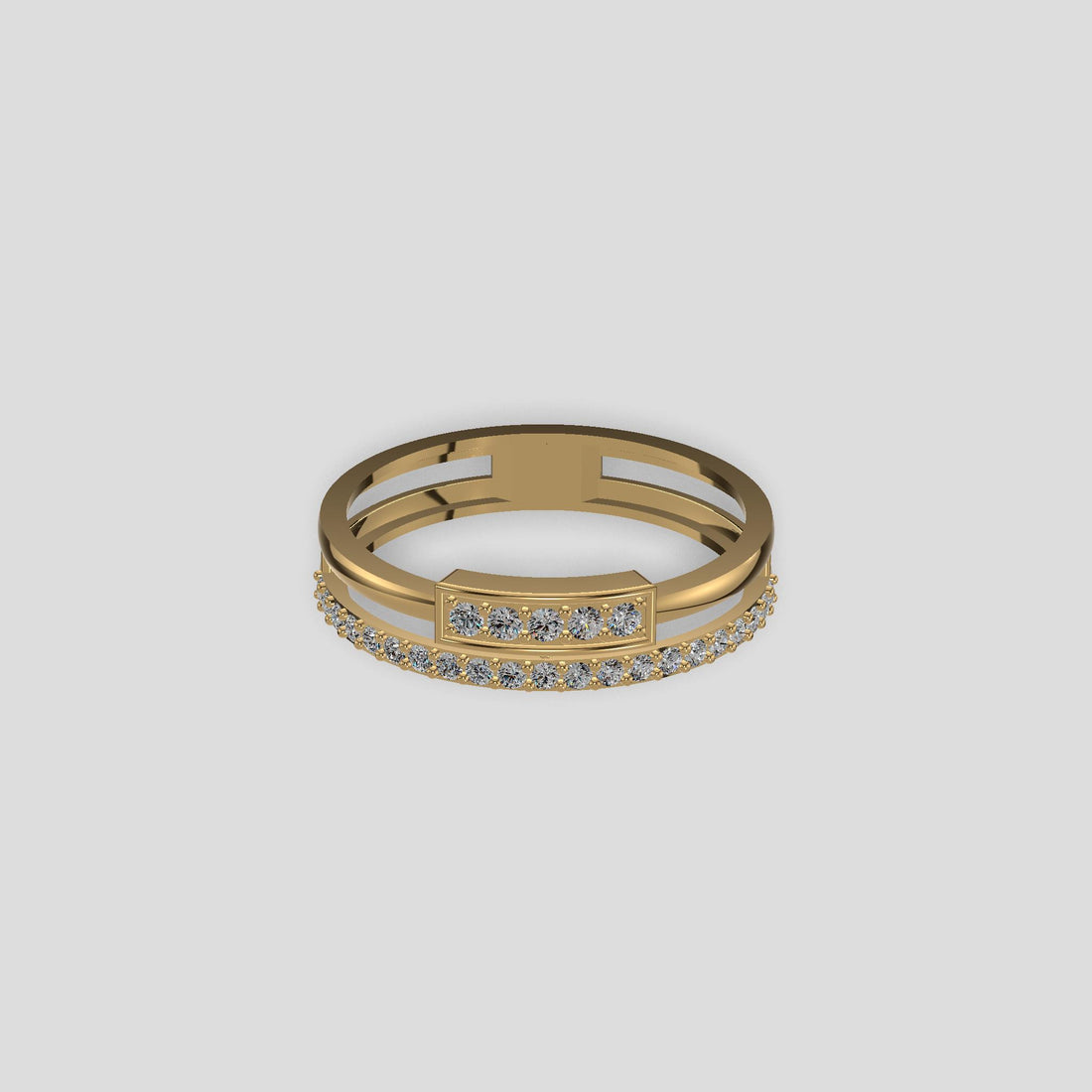 Linea Luxe Diamond Band Ring Gold