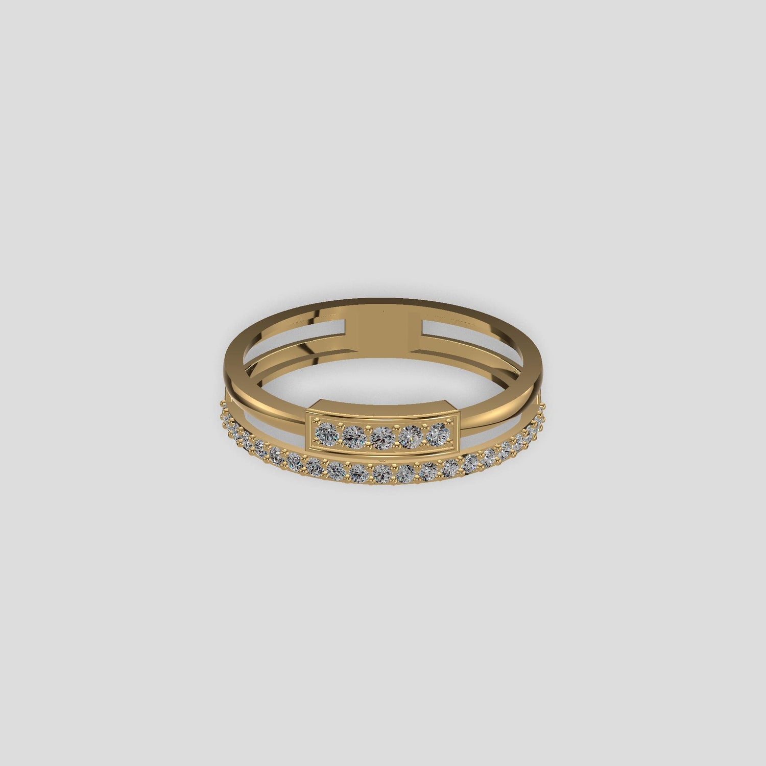 Linea Luxe Diamond Band Ring Gold
