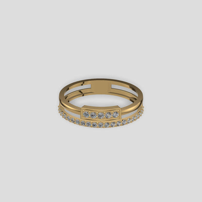 Linea Luxe Diamond Band Ring Gold