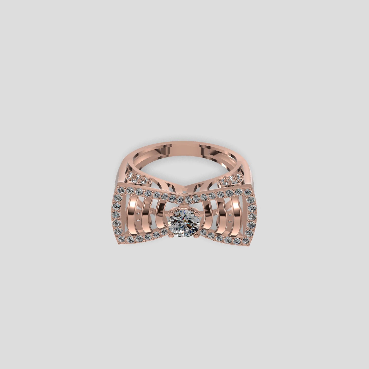 Regalia Bow Diamond Ring Gold