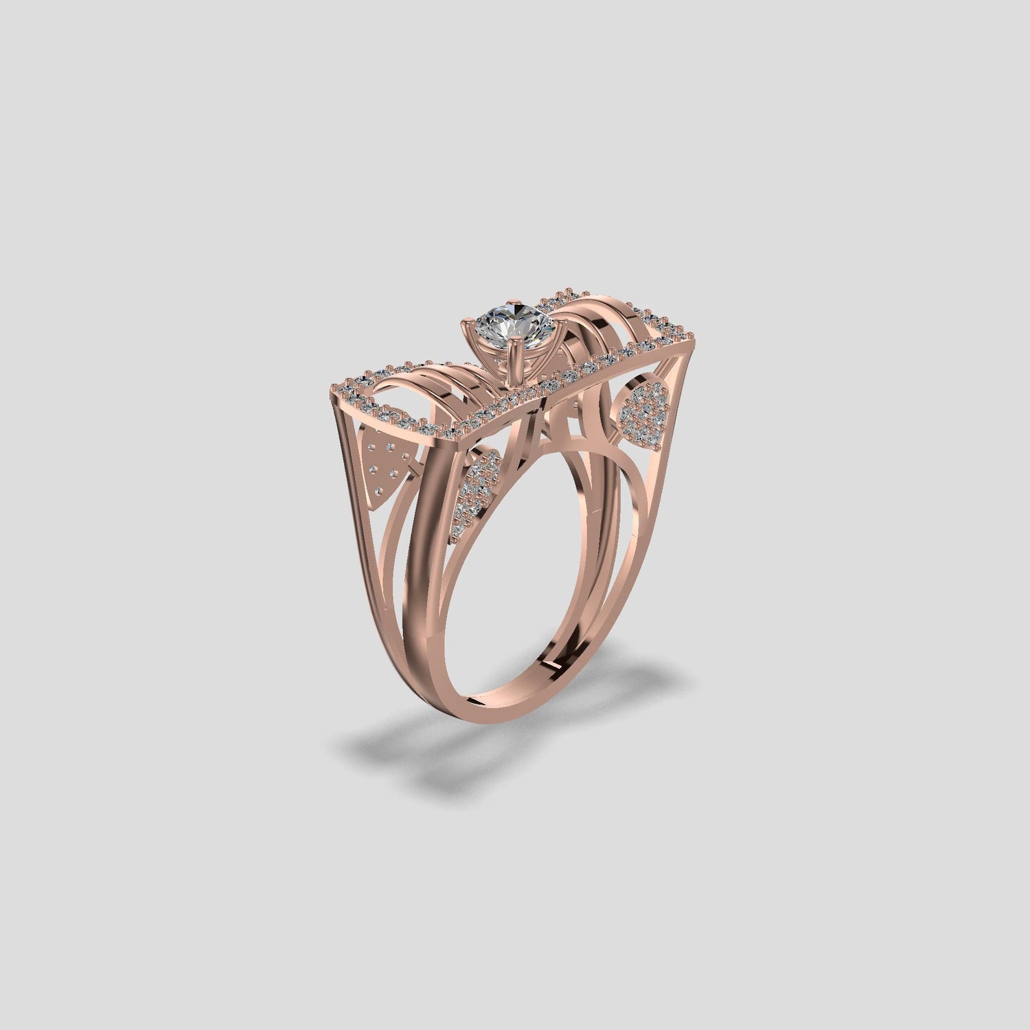 Regalia Bow Diamond Ring Gold
