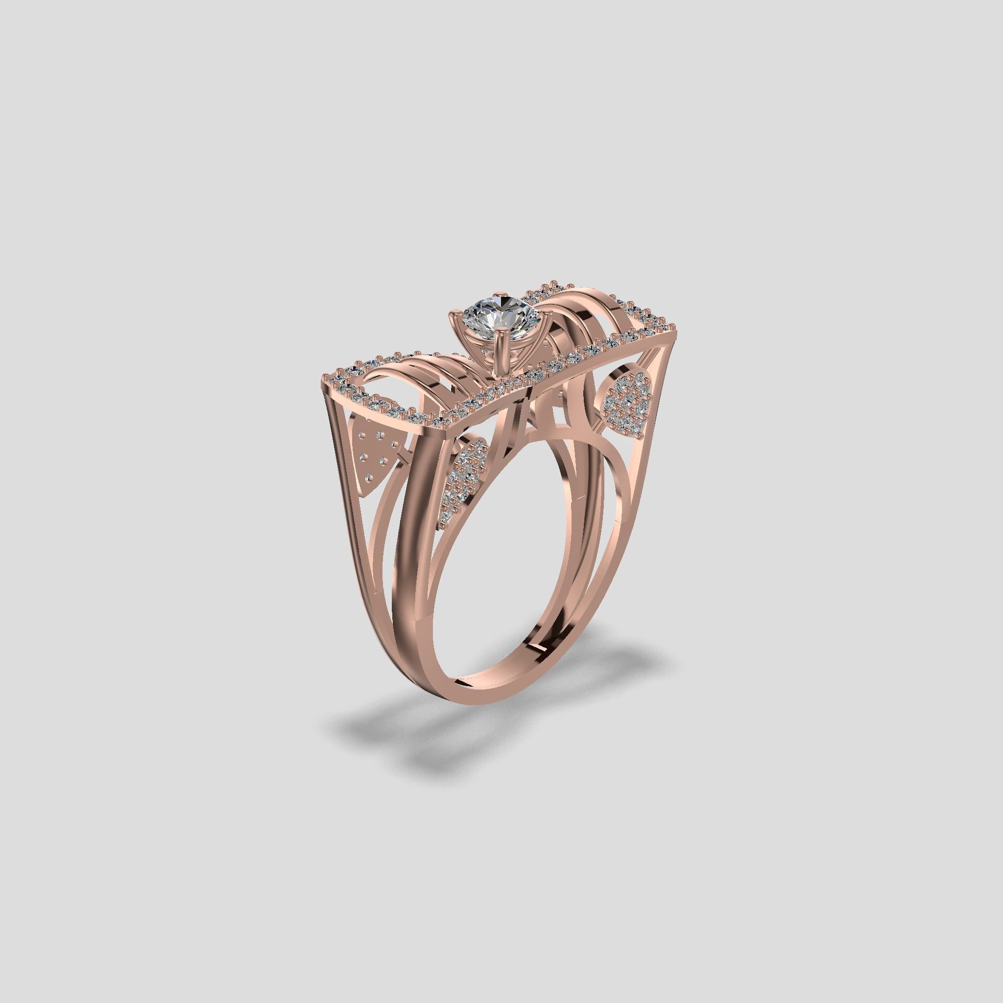Regalia Bow Diamond Ring Gold