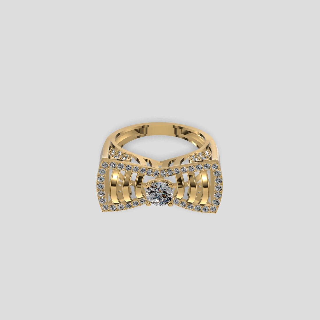 Regalia Bow Diamond Ring Gold