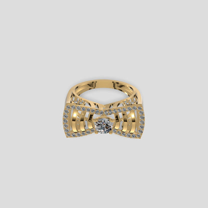 Regalia Bow Diamond Ring Gold