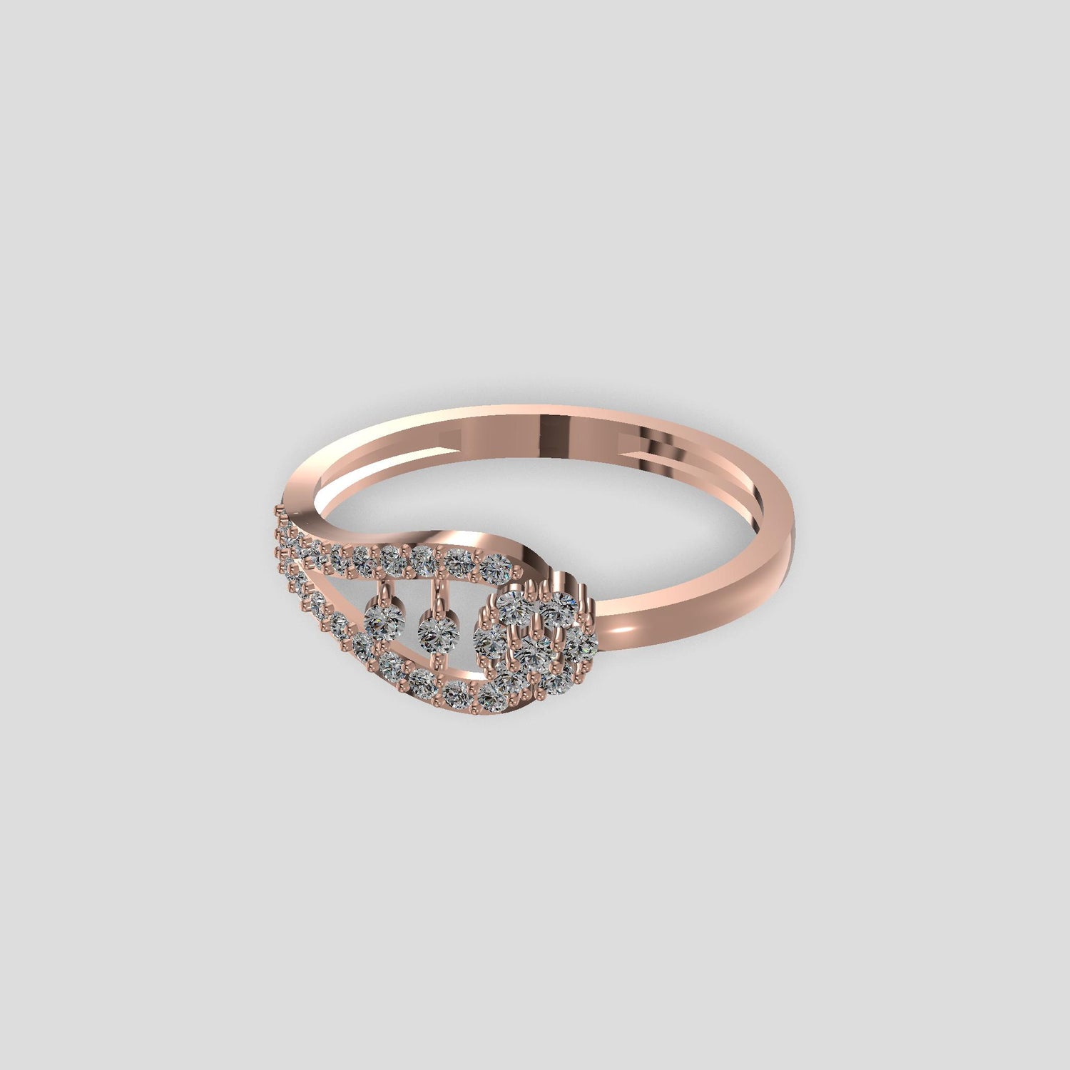 Teardrop Radiance Diamond Ring Gold
