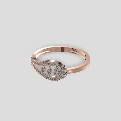 Teardrop Radiance Diamond Ring Gold