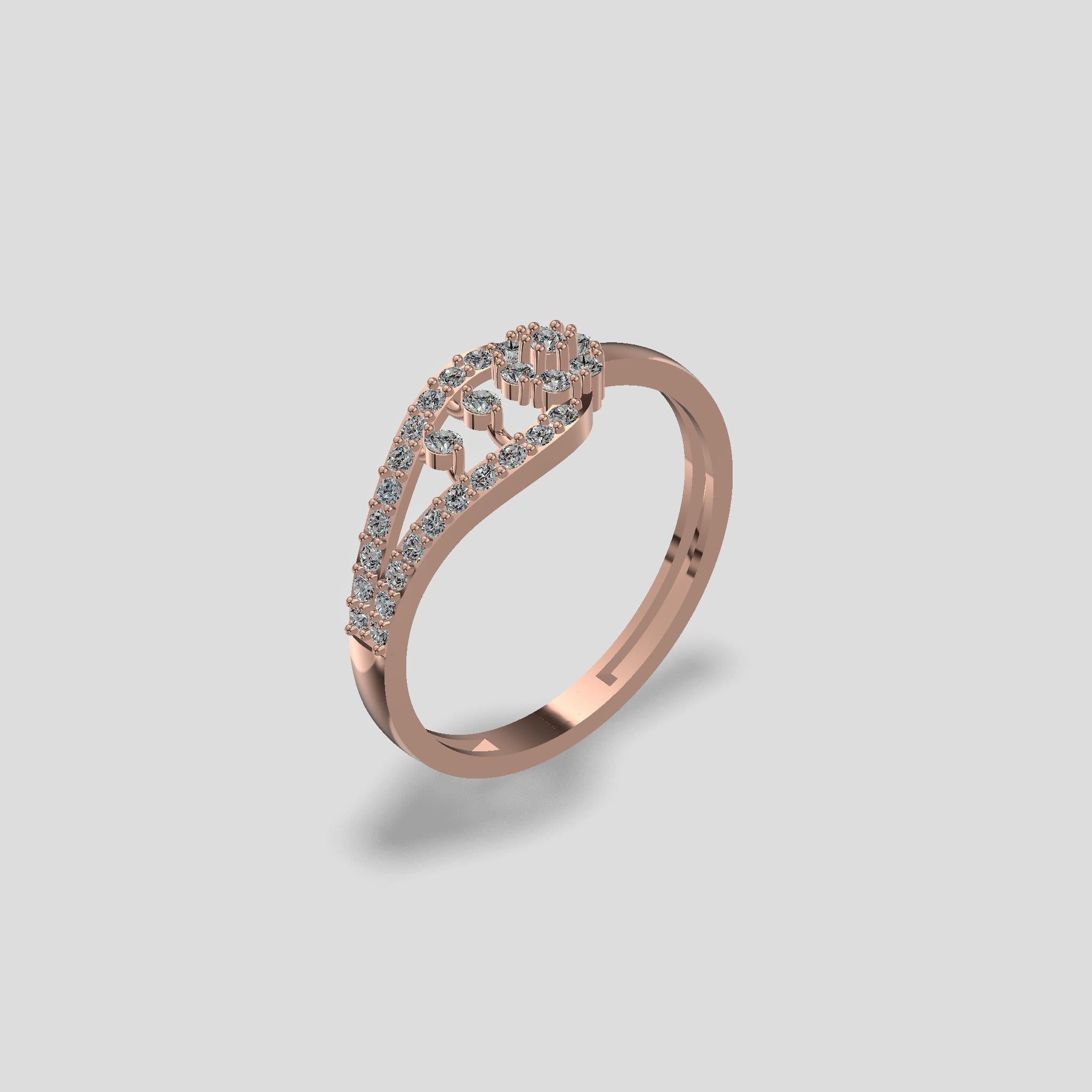 Teardrop Radiance Diamond Ring Gold