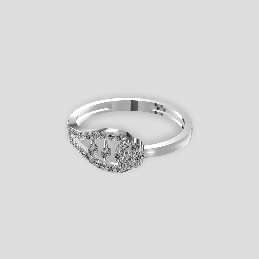 Teardrop Radiance Diamond Ring Platinum