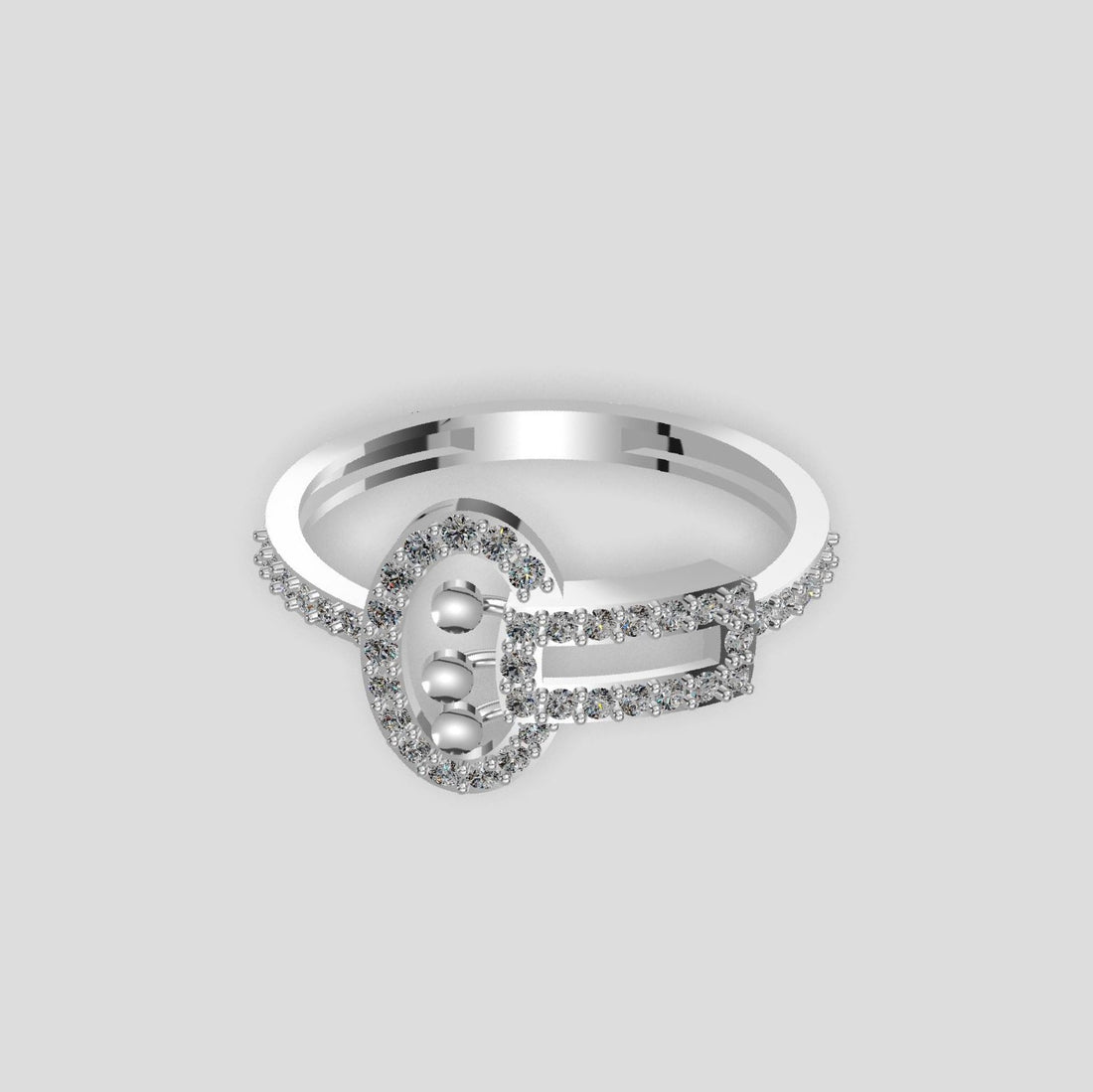 Golden Elegance Diamond Accent Ring Platinum