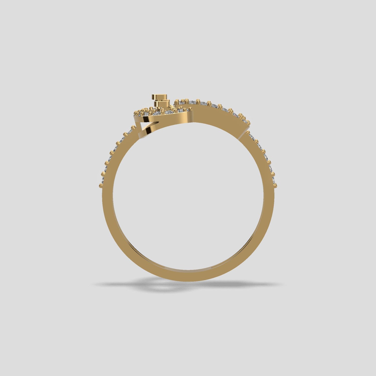 Golden Elegance Diamond Accent Ring Gold