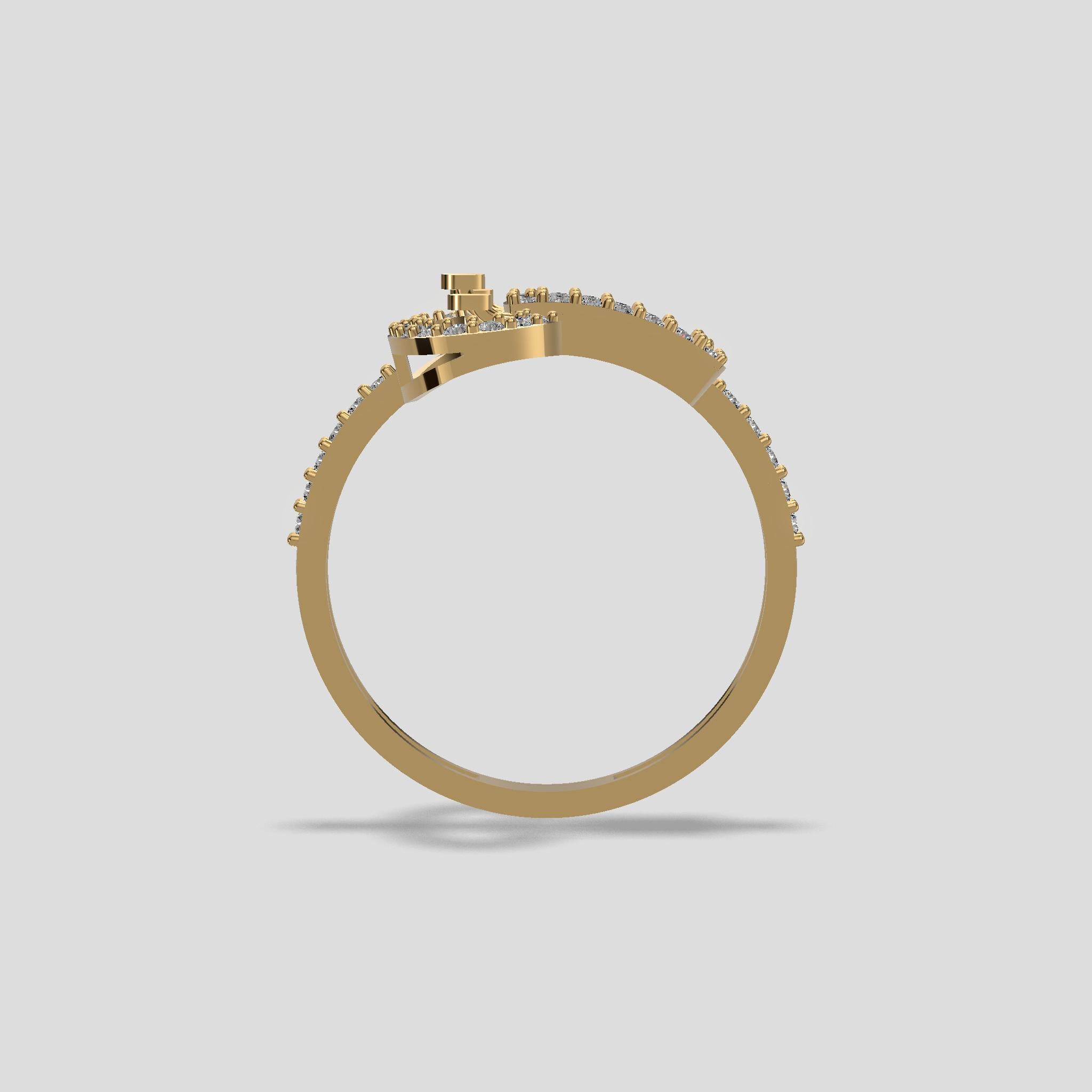 Golden Elegance Diamond Accent Ring Gold