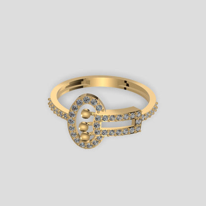 Golden Elegance Diamond Accent Ring Gold