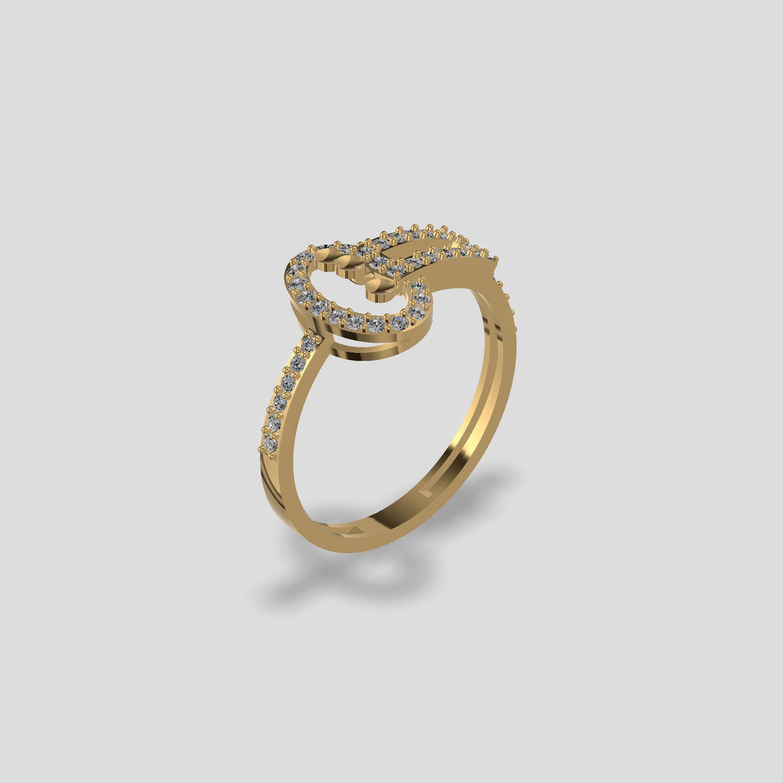 Golden Elegance Diamond Accent Ring Gold