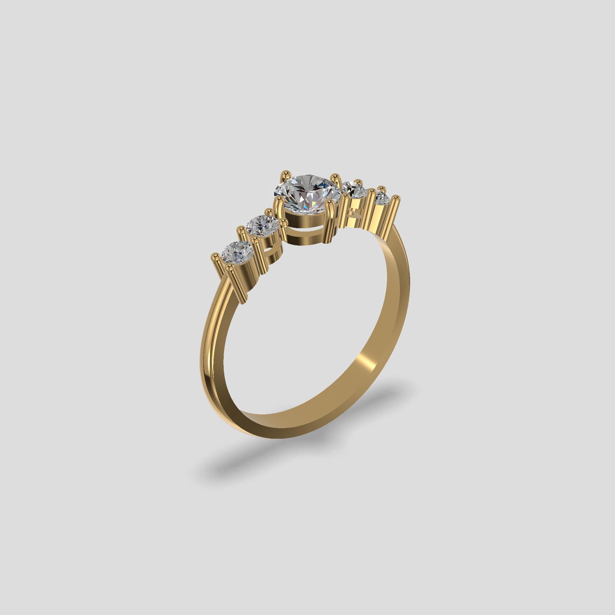 Celeste Harmony Diamond Ring Gold