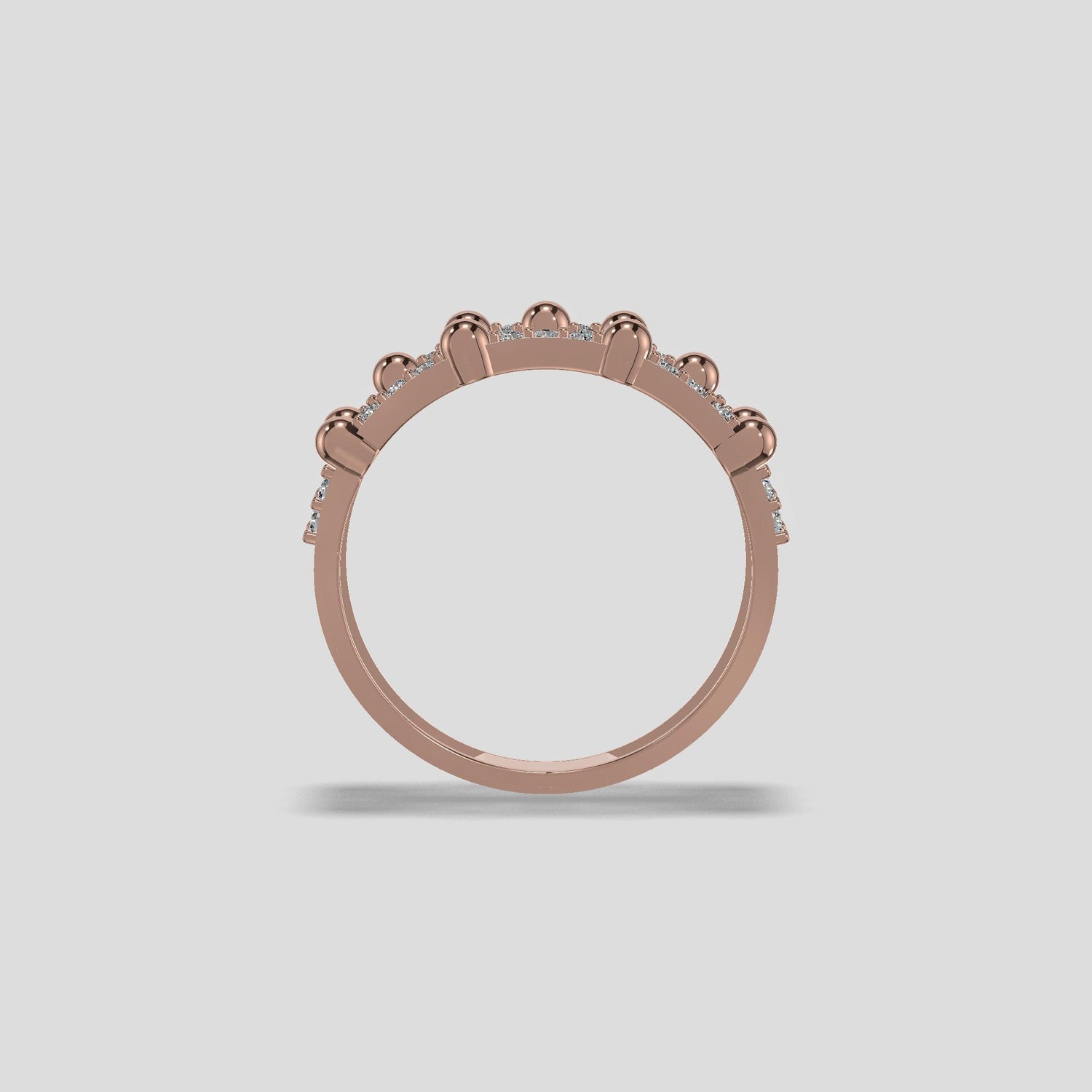 Orabella Triple Row Diamond Ring Gold