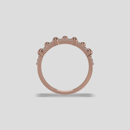 Orabella Triple Row Diamond Ring Gold