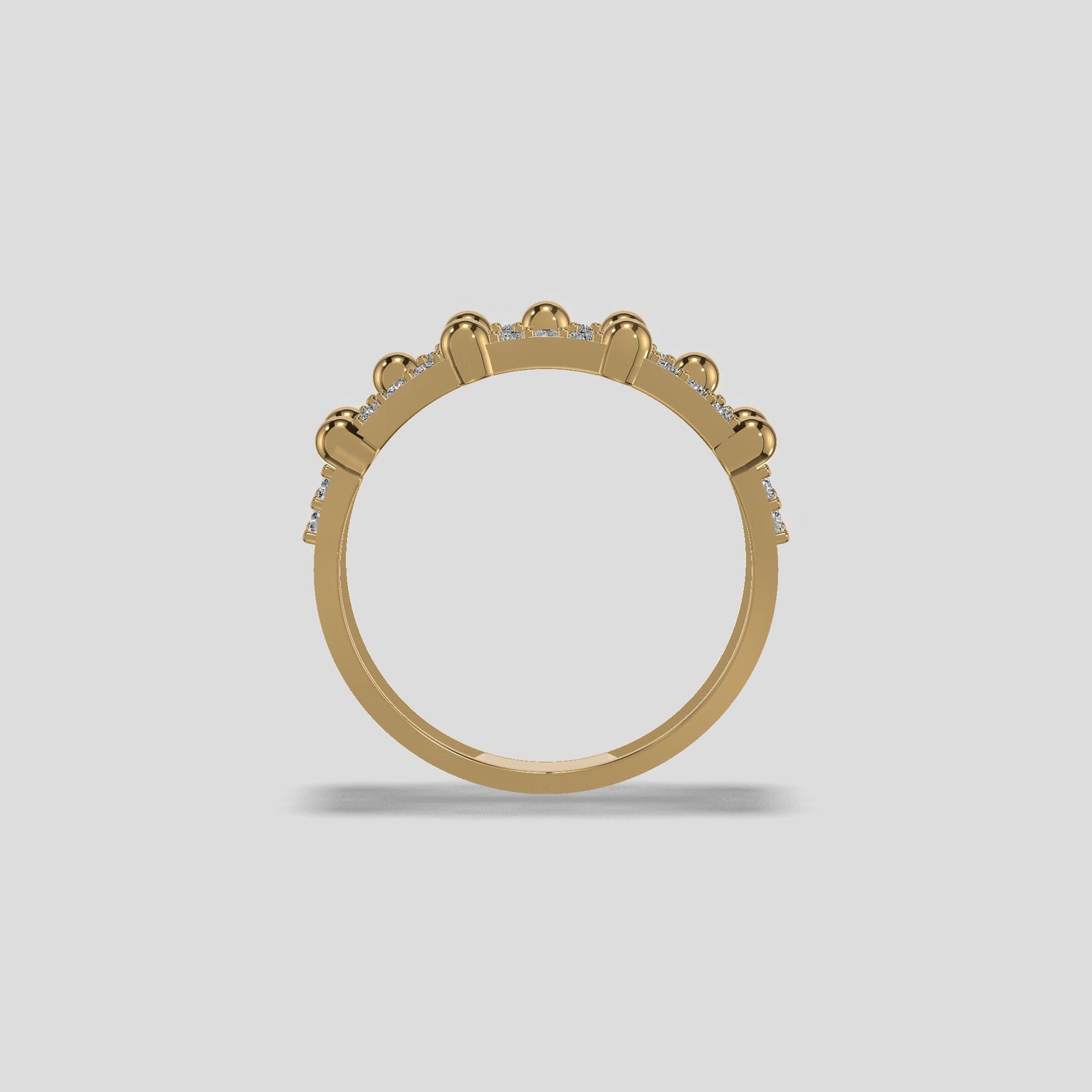 Orabella Triple Row Diamond Ring Gold