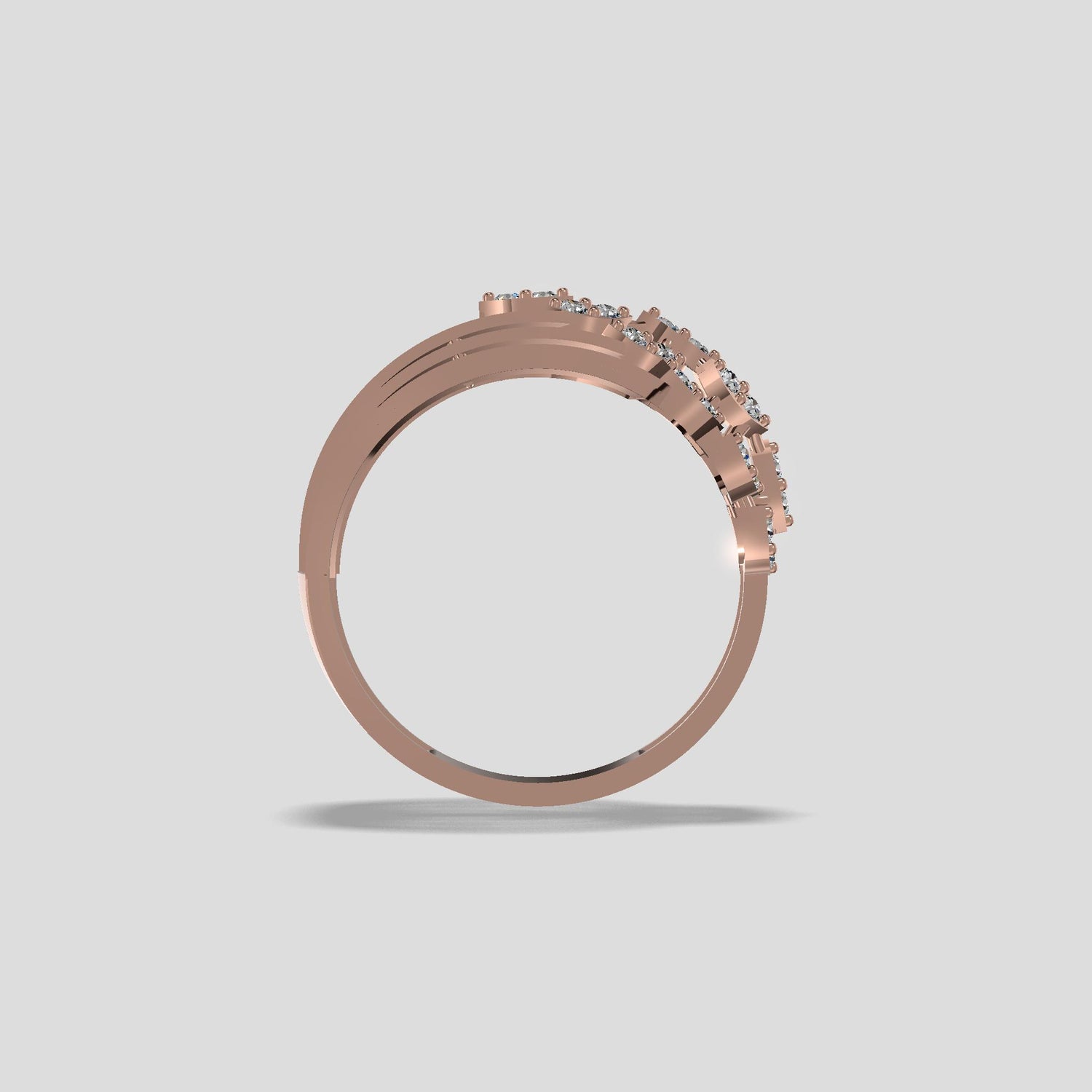 Radiant Blossom Diamond Cluster Ring Gold