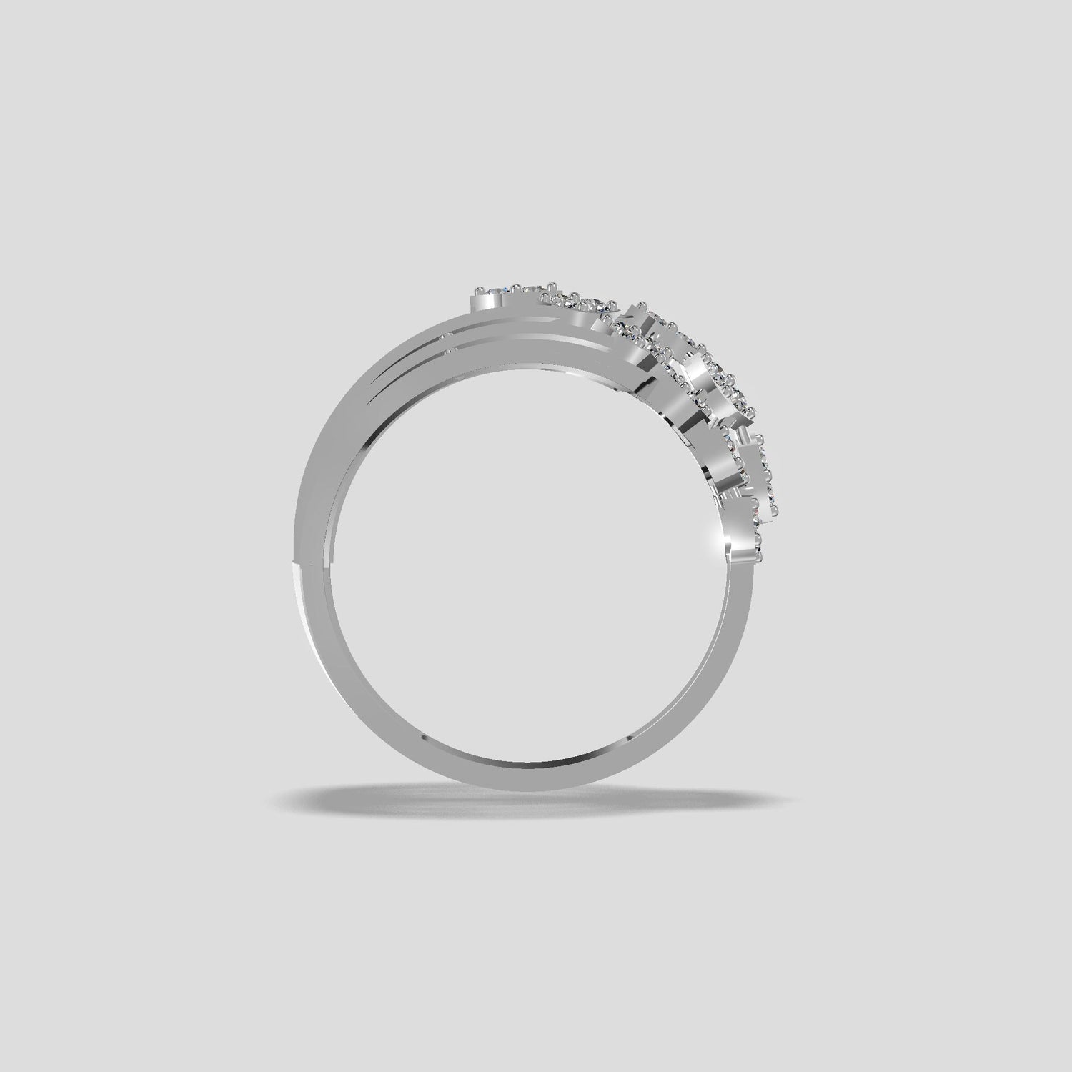 Radiant Blossom Diamond Cluster Ring Gold