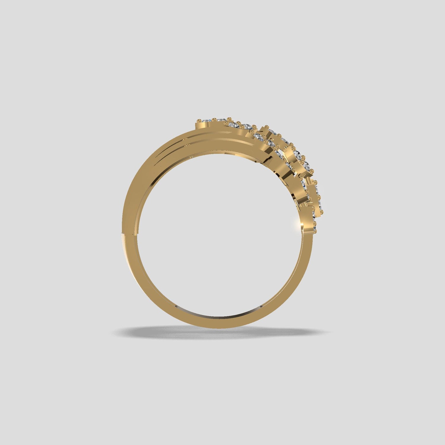 Radiant Blossom Diamond Cluster Ring Gold