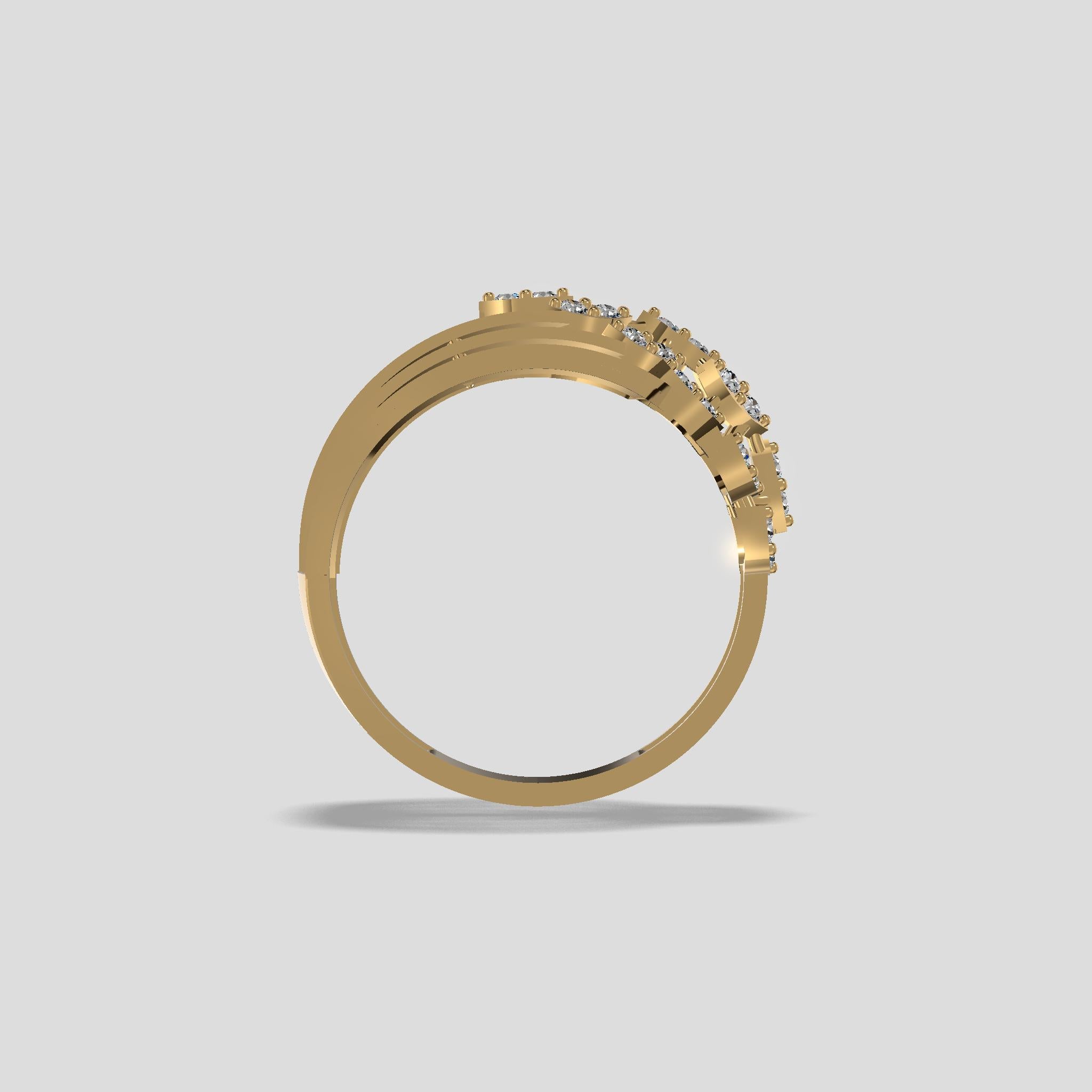 Radiant Blossom Diamond Cluster Ring Gold