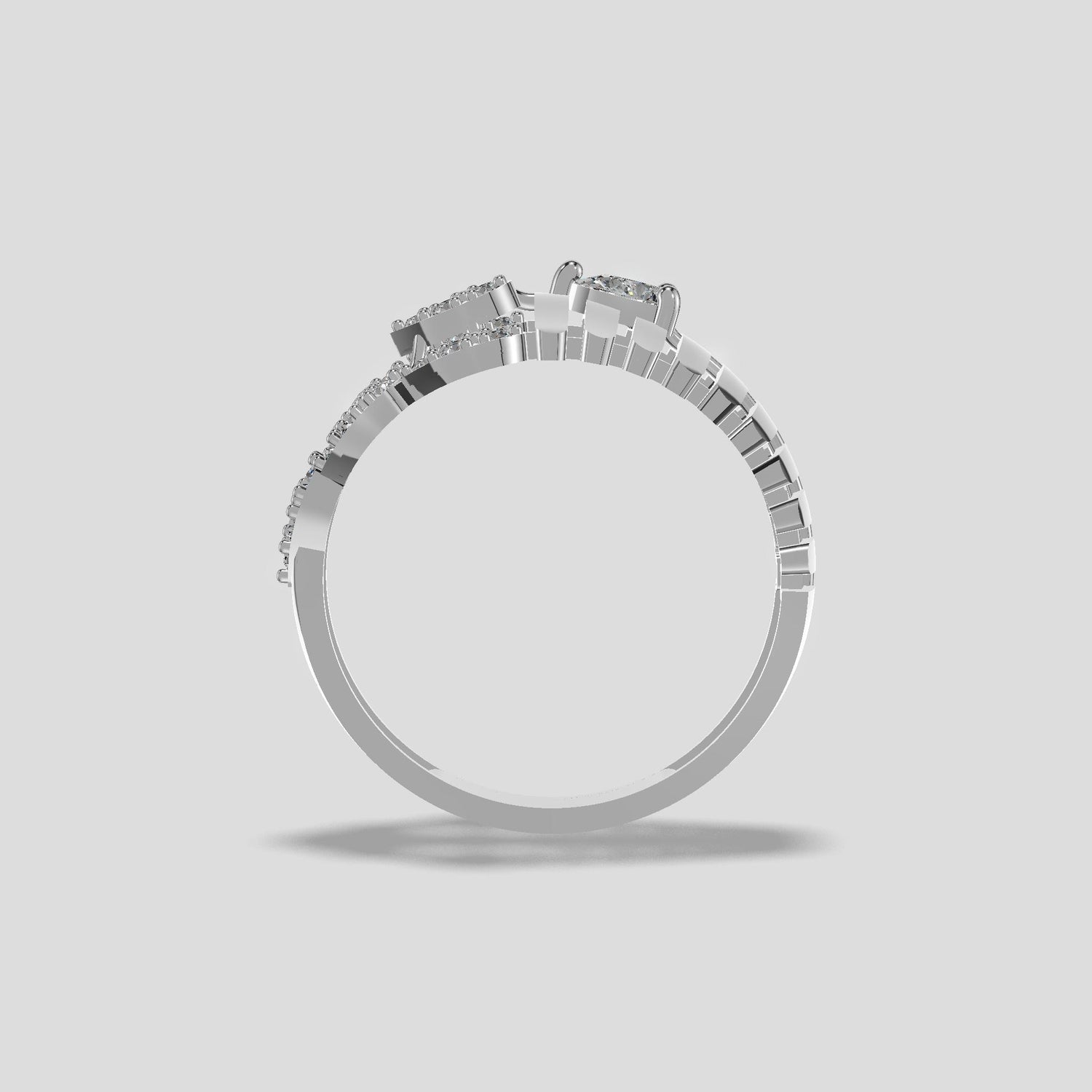 Elegance Radiance Diamond Floral Ring Gold