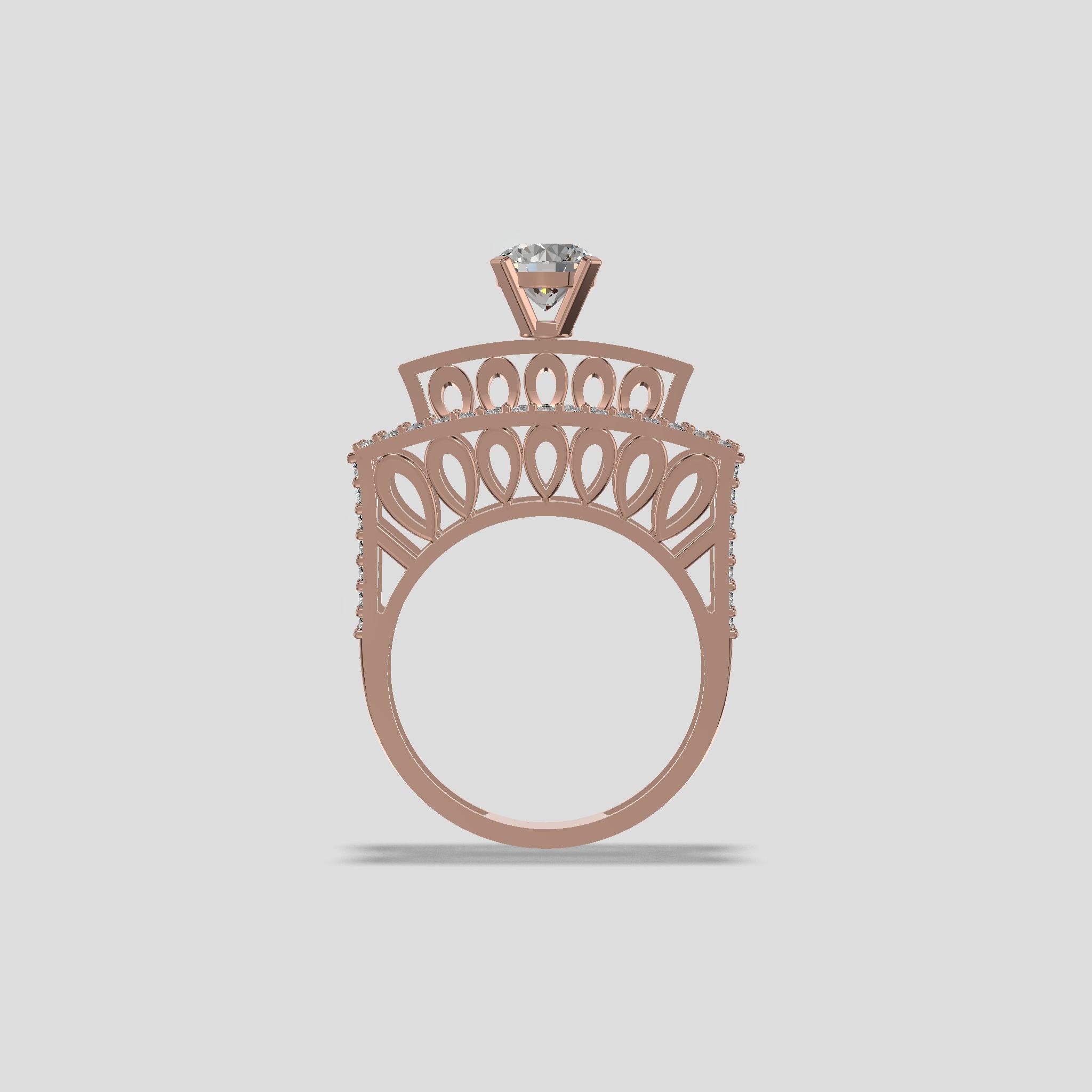 Royal Grace Sapphire &amp; Diamond Ring Gold