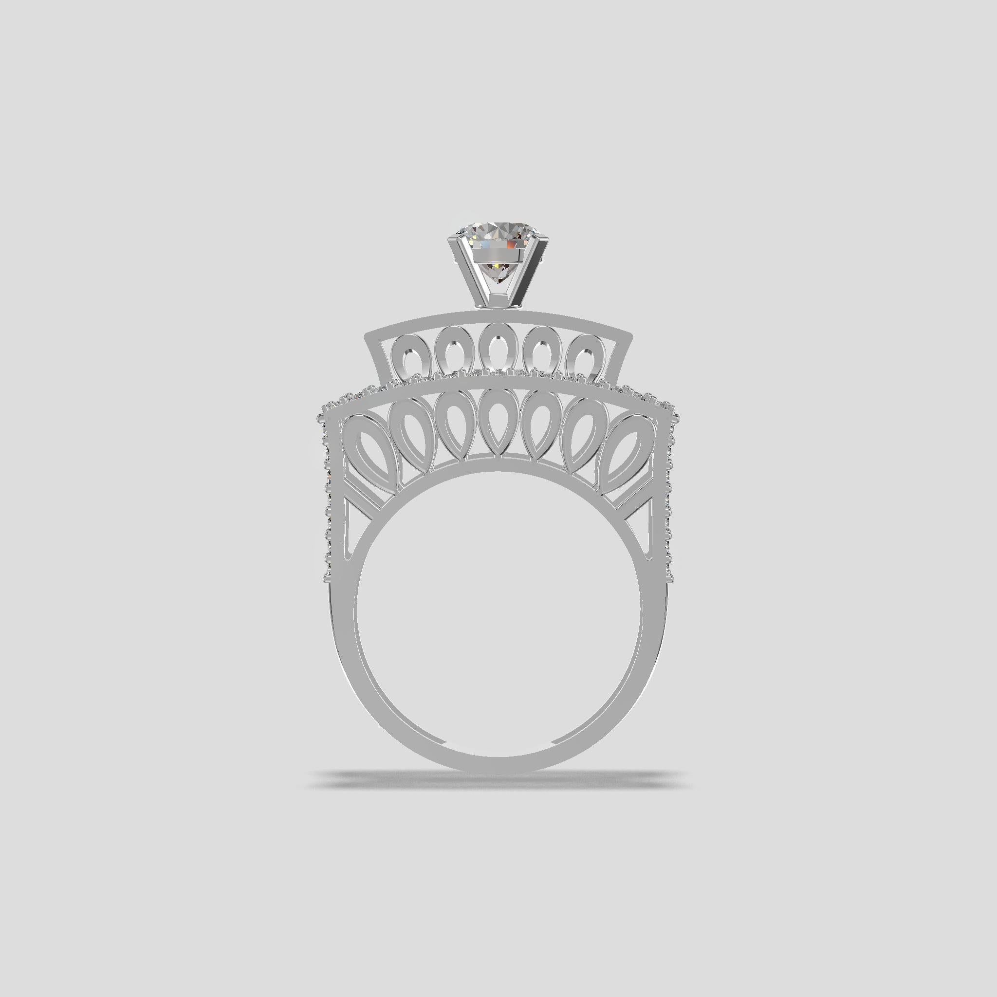 Royal Grace Sapphire &amp; Diamond Ring Gold