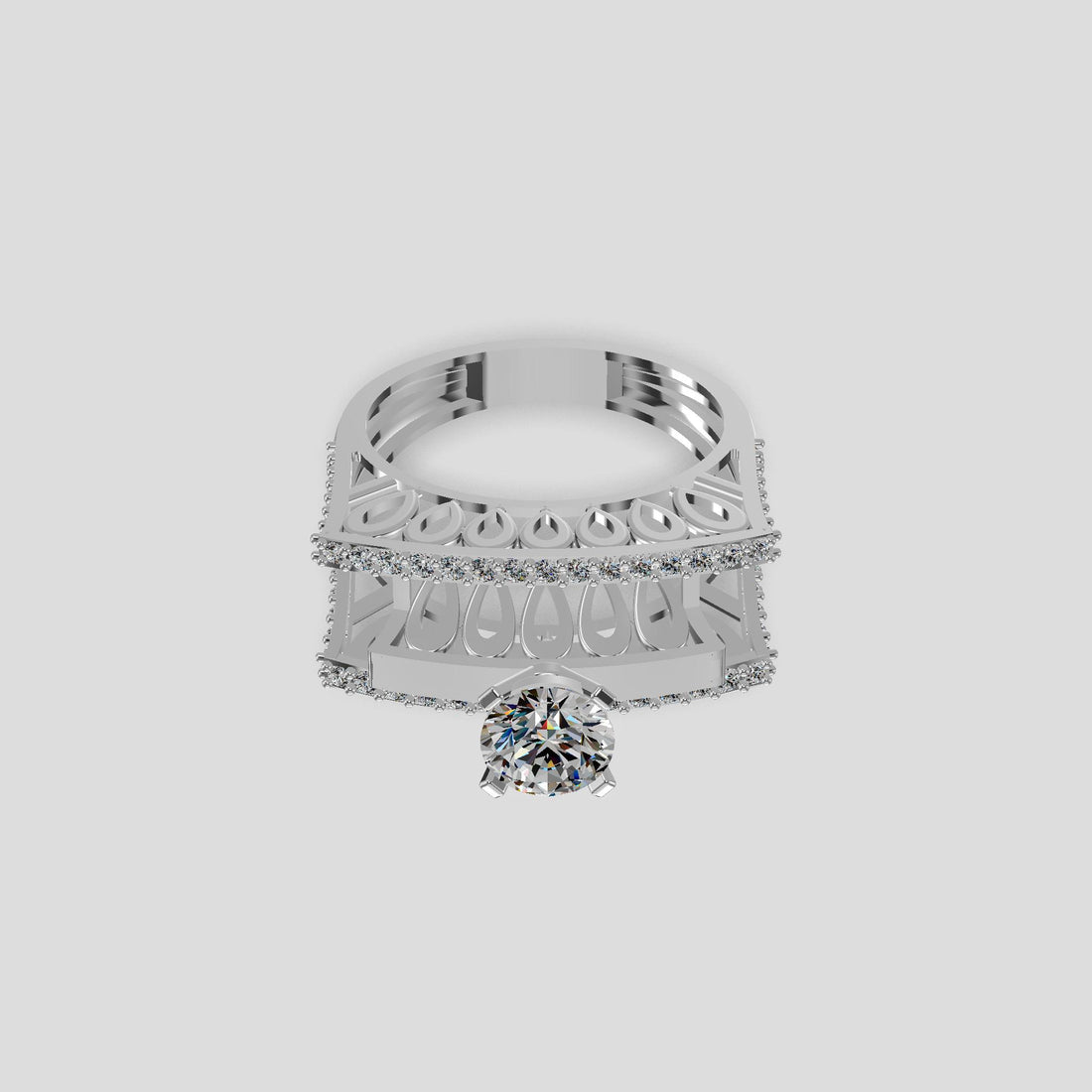 Royal Grace Sapphire &amp; Diamond Ring Platinum